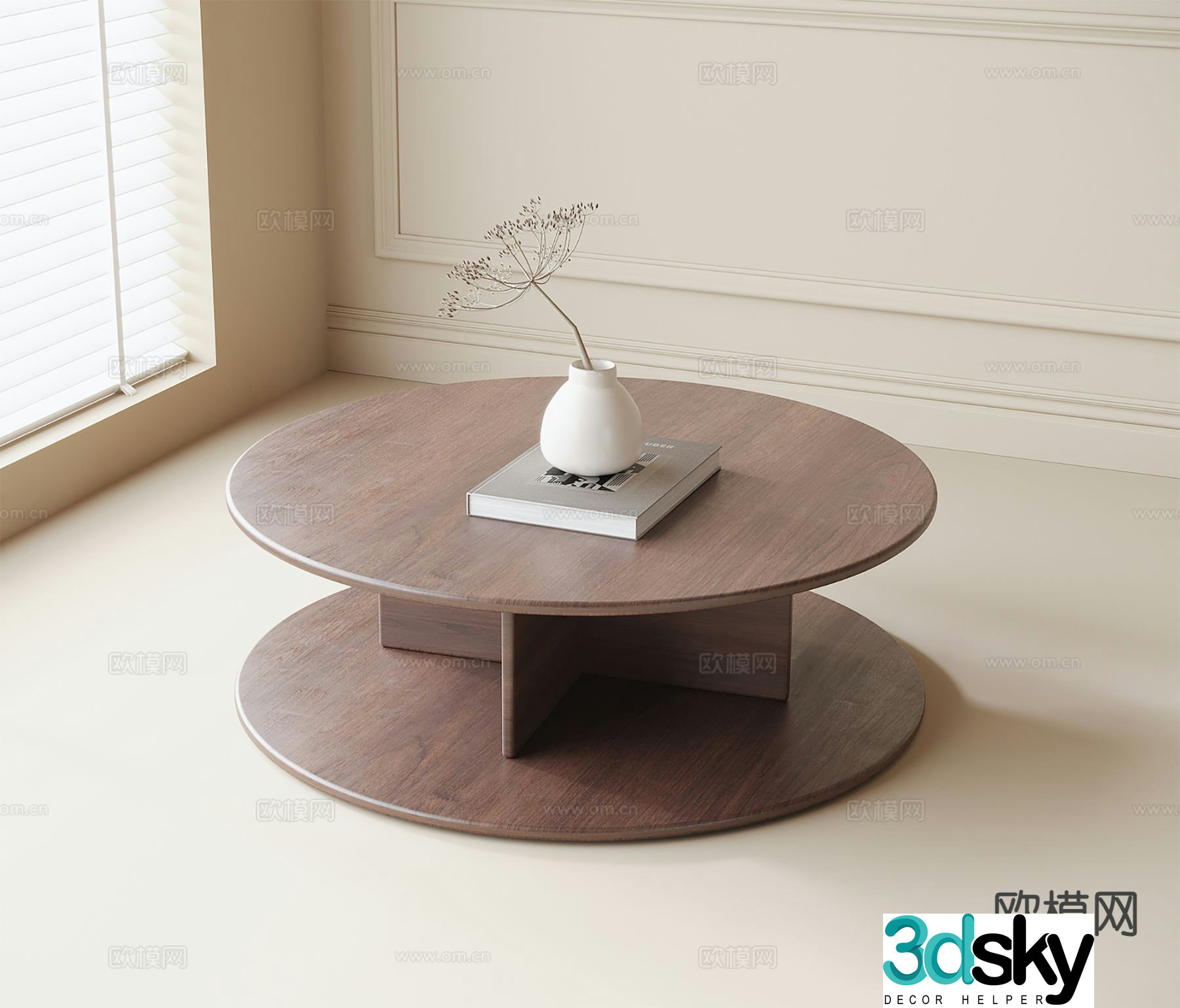 Medieval style coffee table 3D model