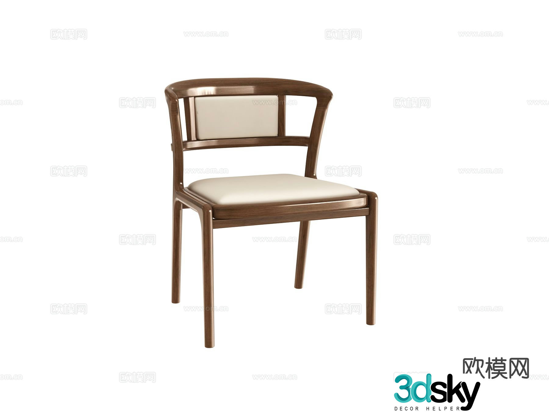 New Chinese style chair dining chair 3d model
