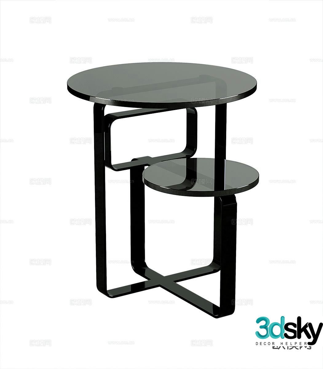 Modern corner table 3d model