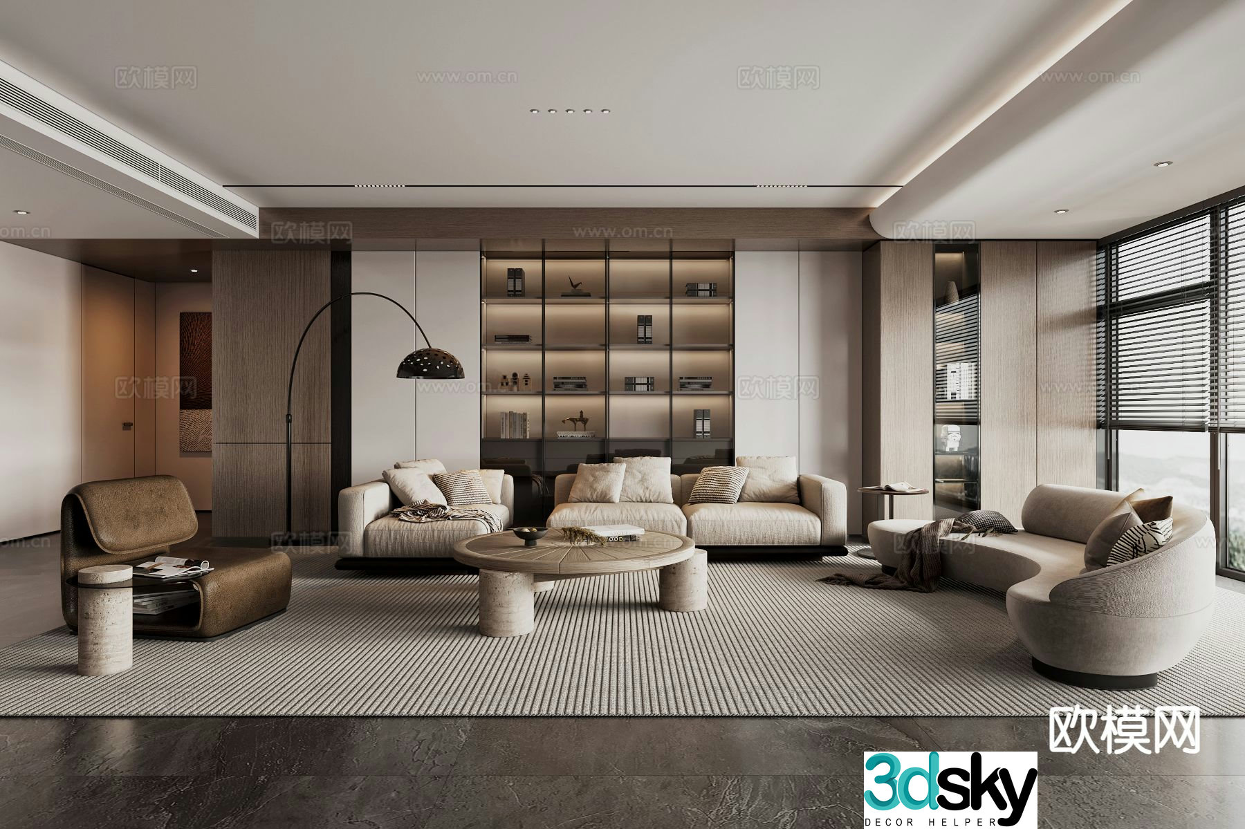 Modern living room 3d model