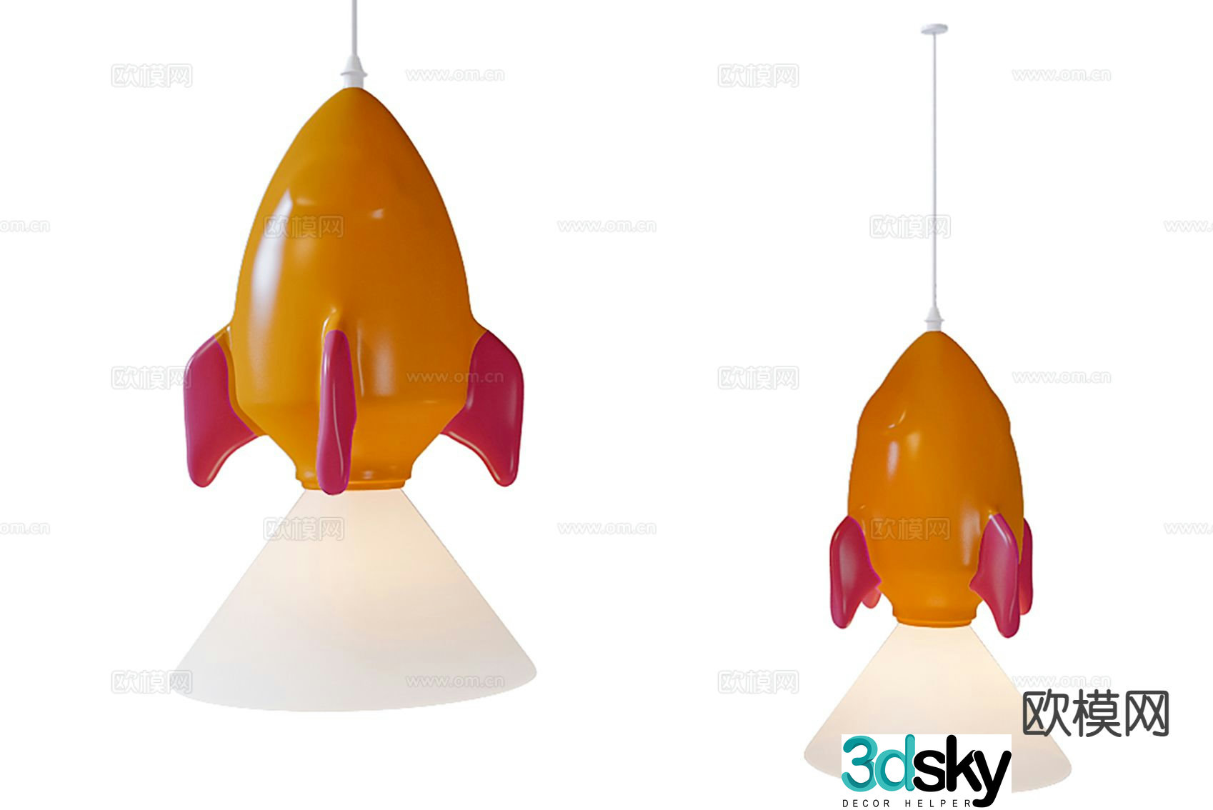Modern children’s chandelier 3d model