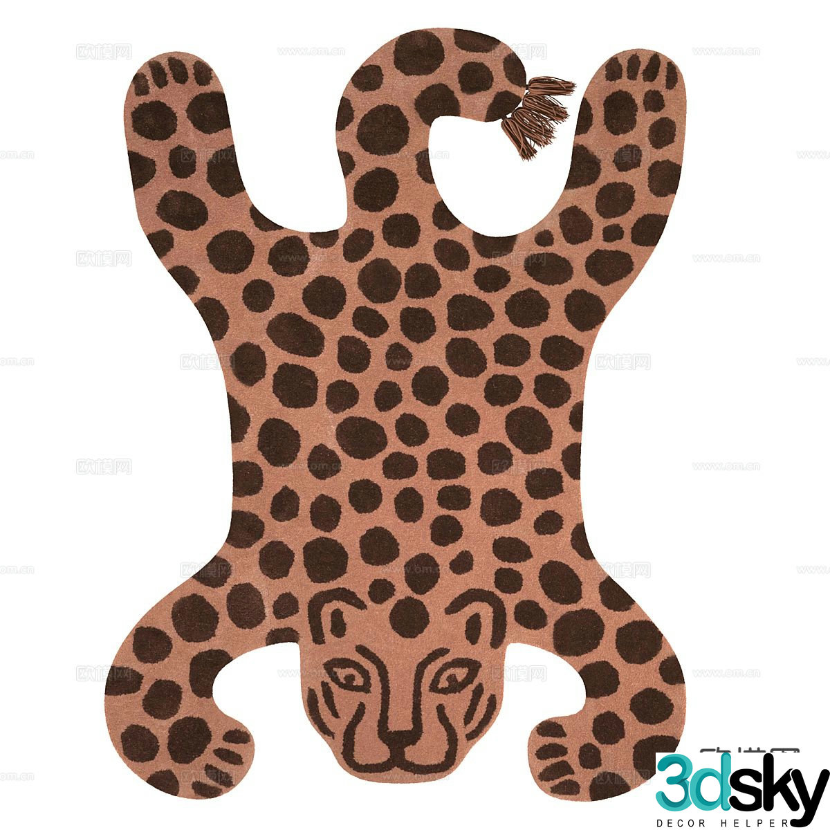 animal rug 3d model