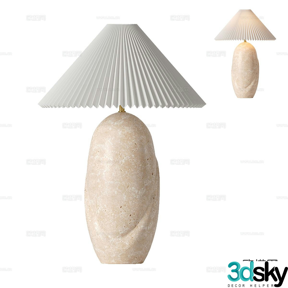 Medieval style desk lamp 3d model
