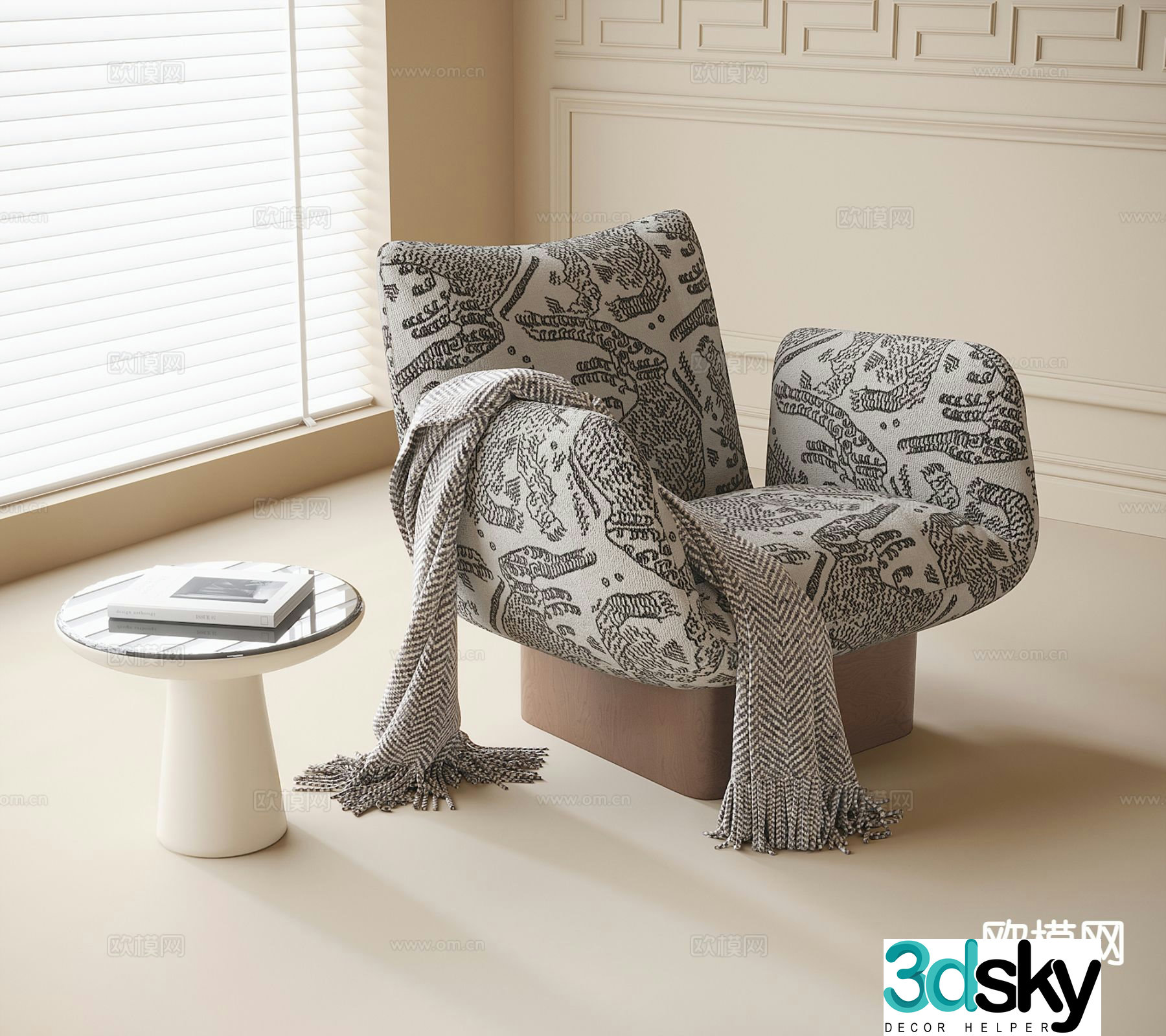 Single sofa leisure sofa 3d model