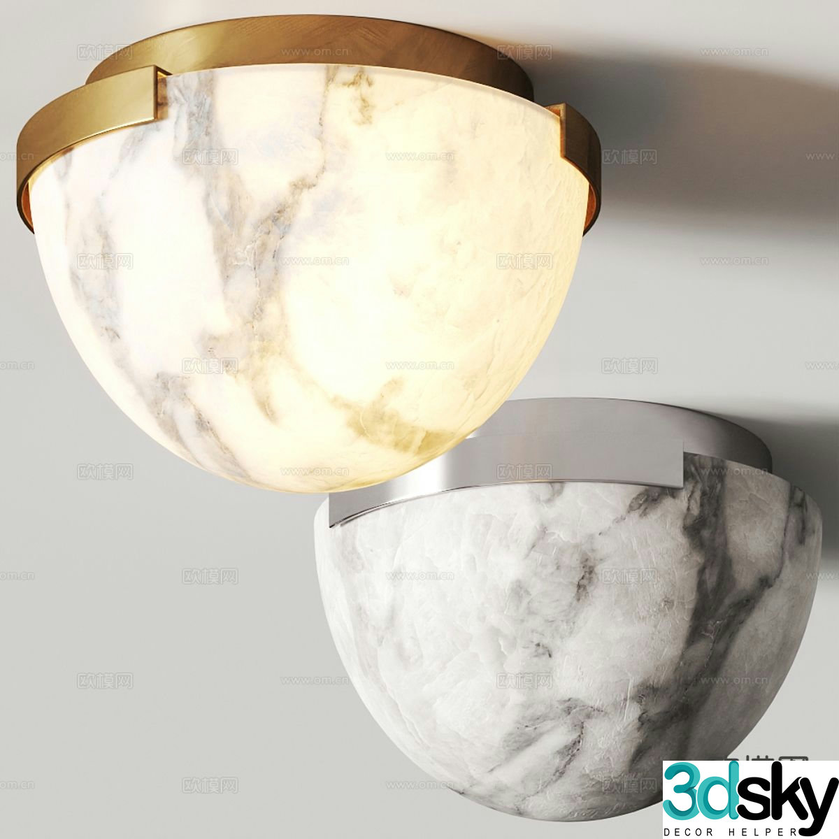 Light luxury ceiling lamp 3D model
