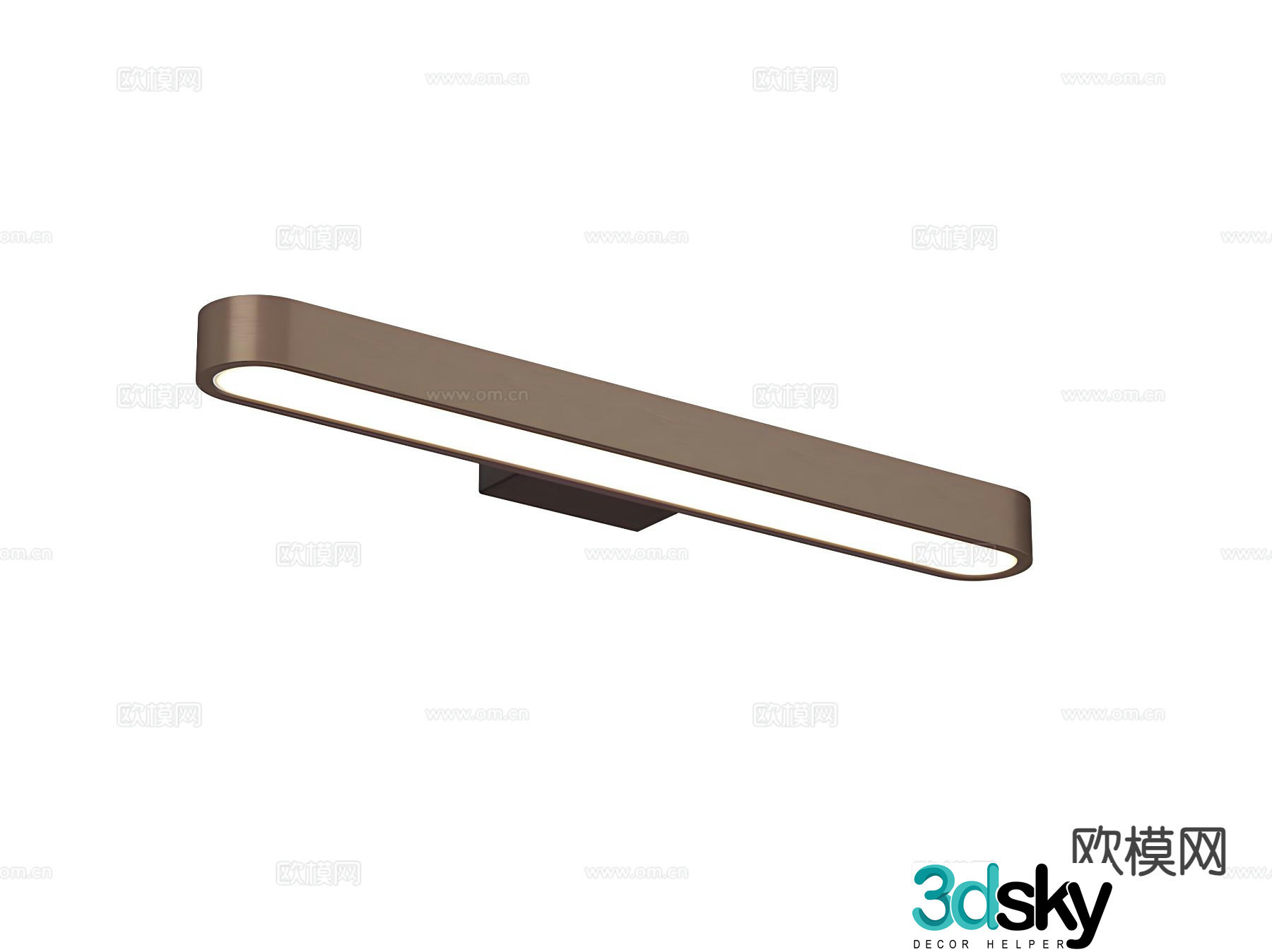 Modern metal wall light 3d model