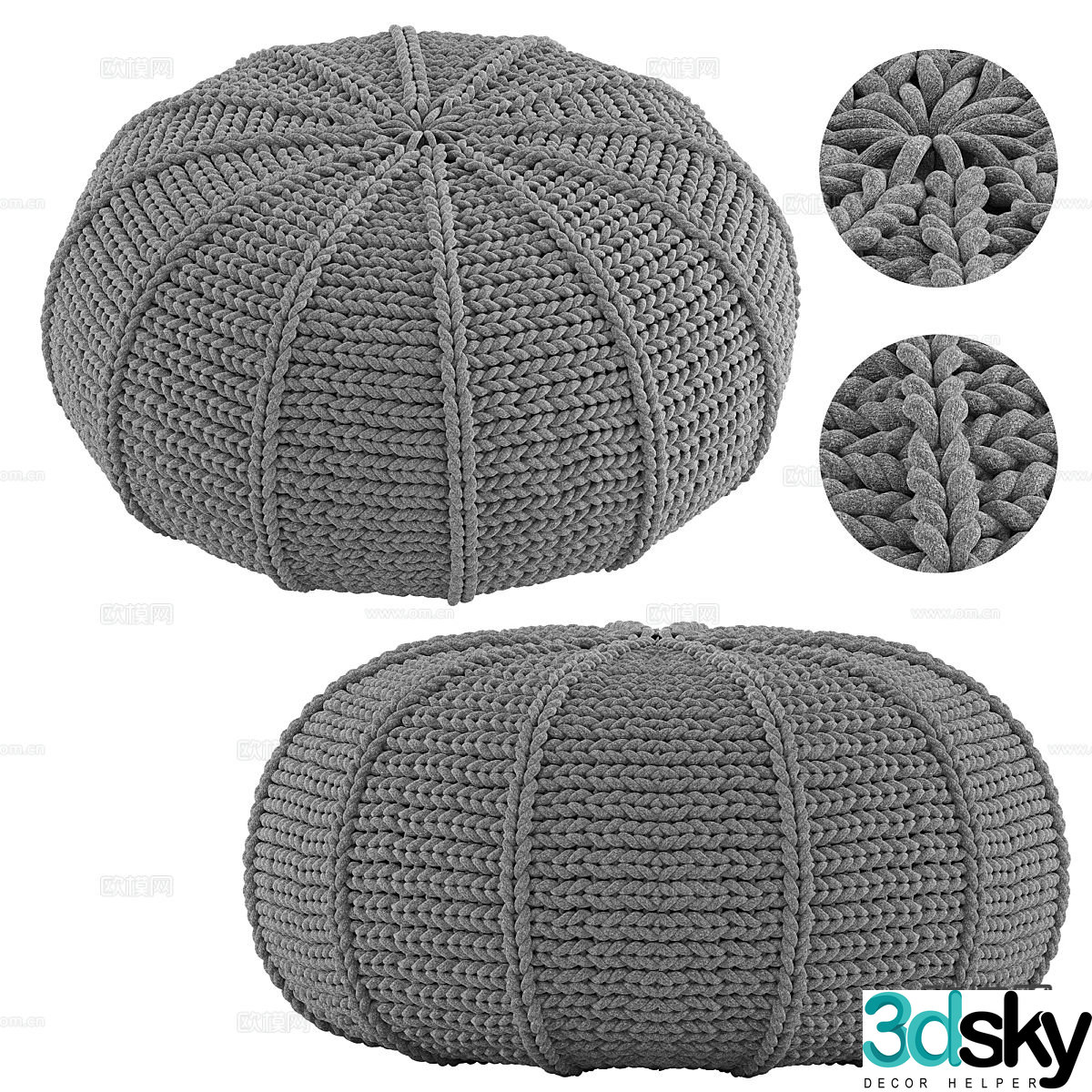 Modern stool sofa stool 3d model