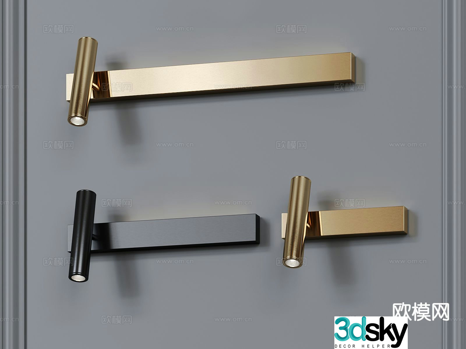 Light luxury wall lamp bedside wall lamp 3d model