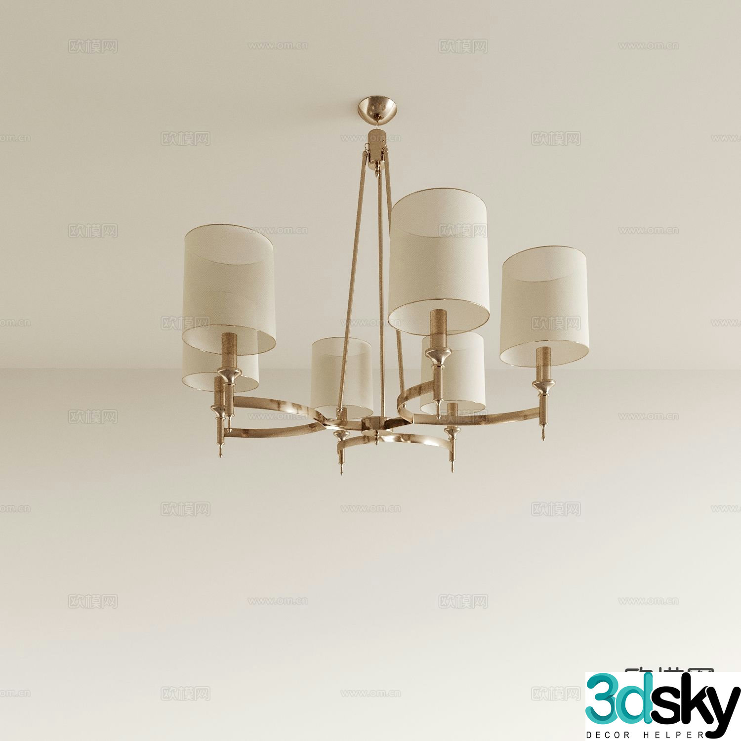 Light luxury chandelier restaurant chandelier bar chandelier 3d model