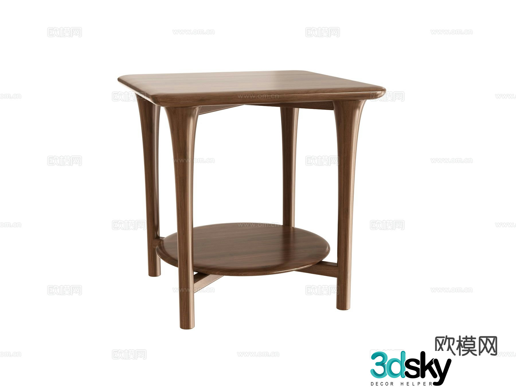 Side table corner table 3d model