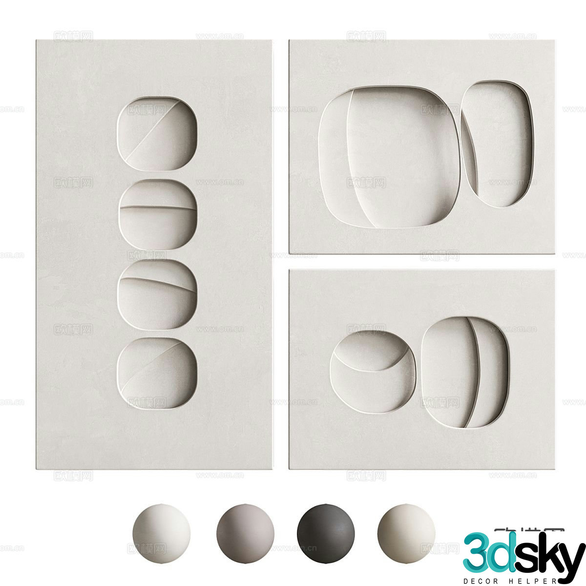 Art hanging painting three-dimensional hanging painting decorative painting 3D model