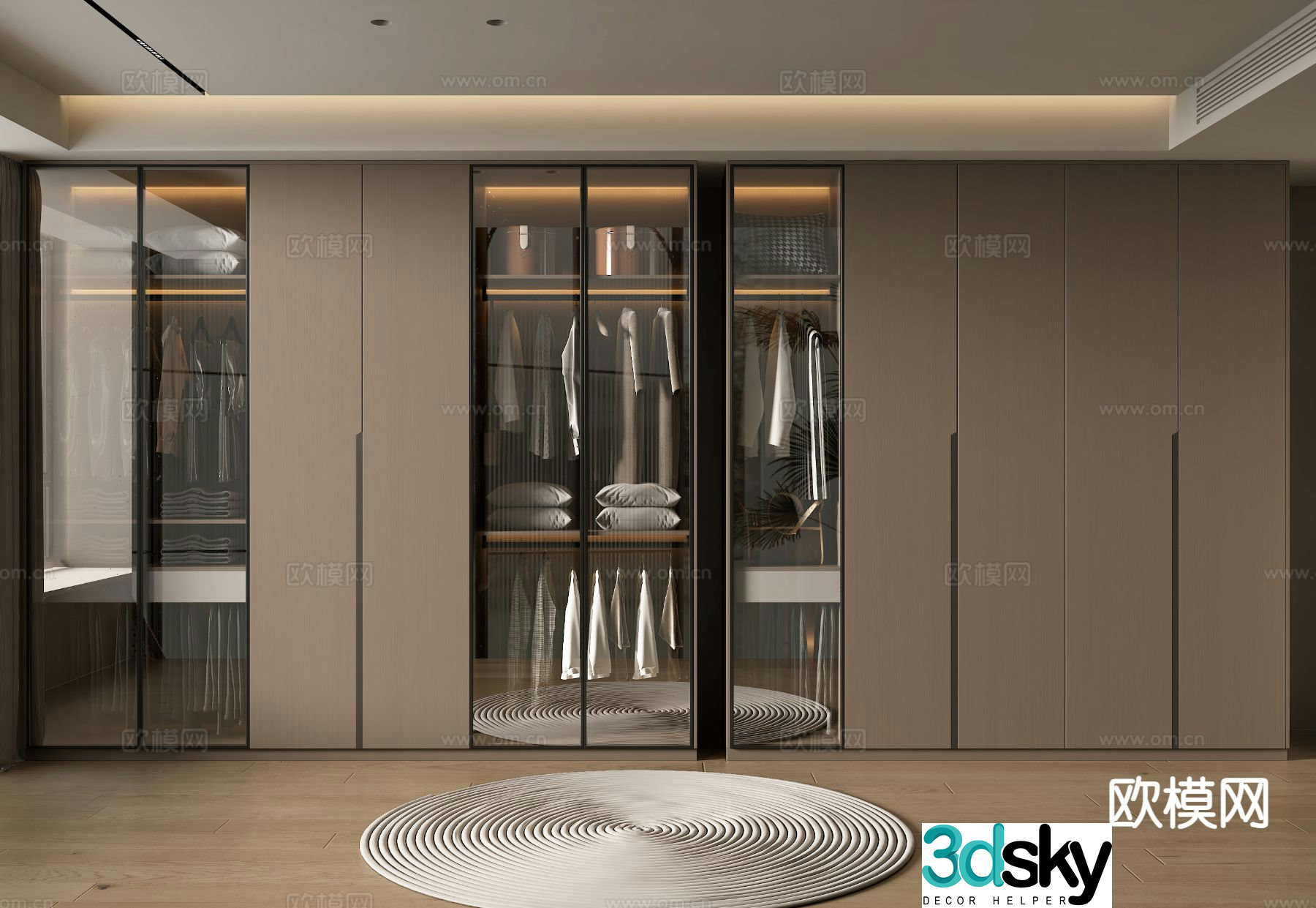 Modern wardrobe 3d model