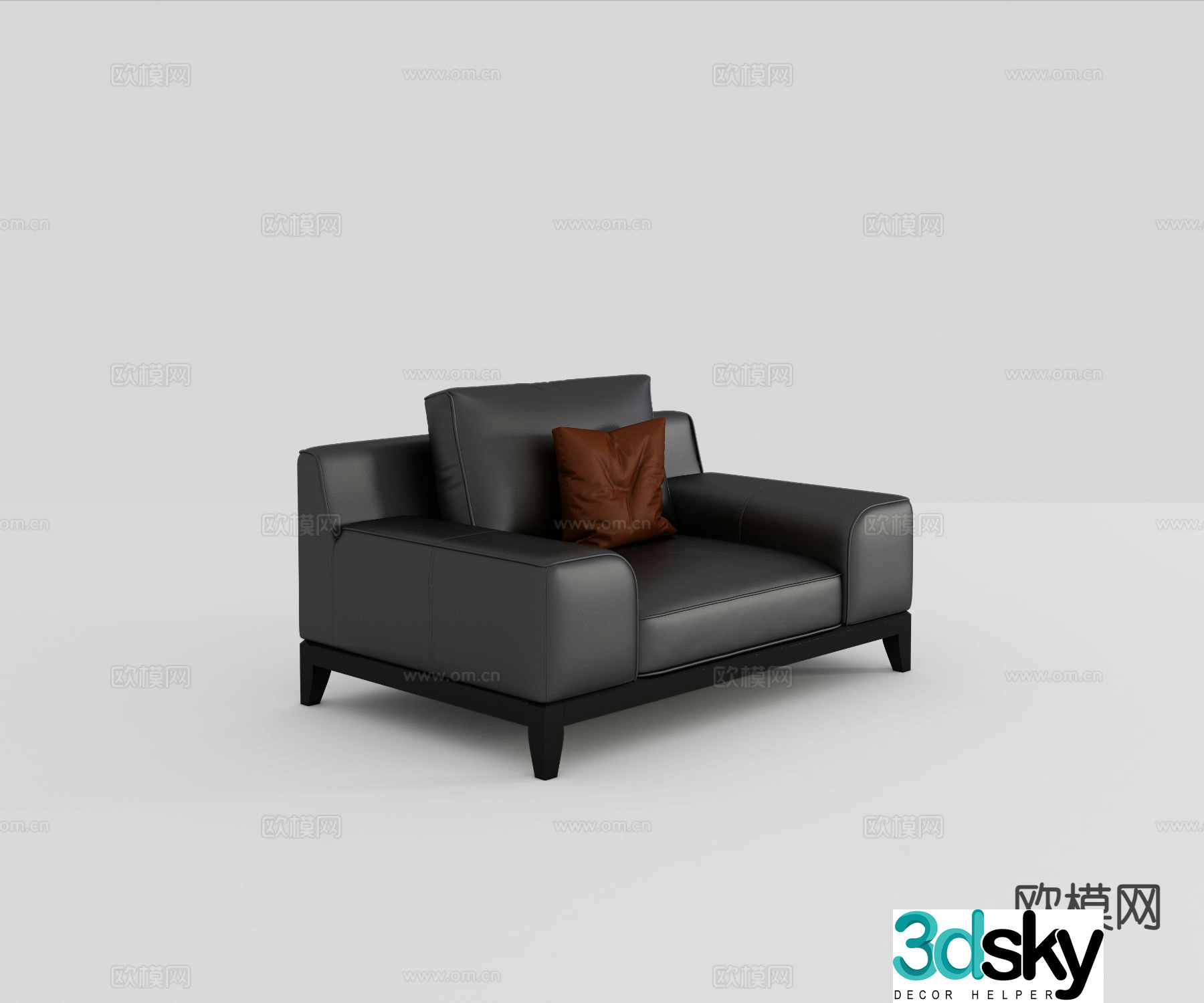 Modern single sofa 3d model