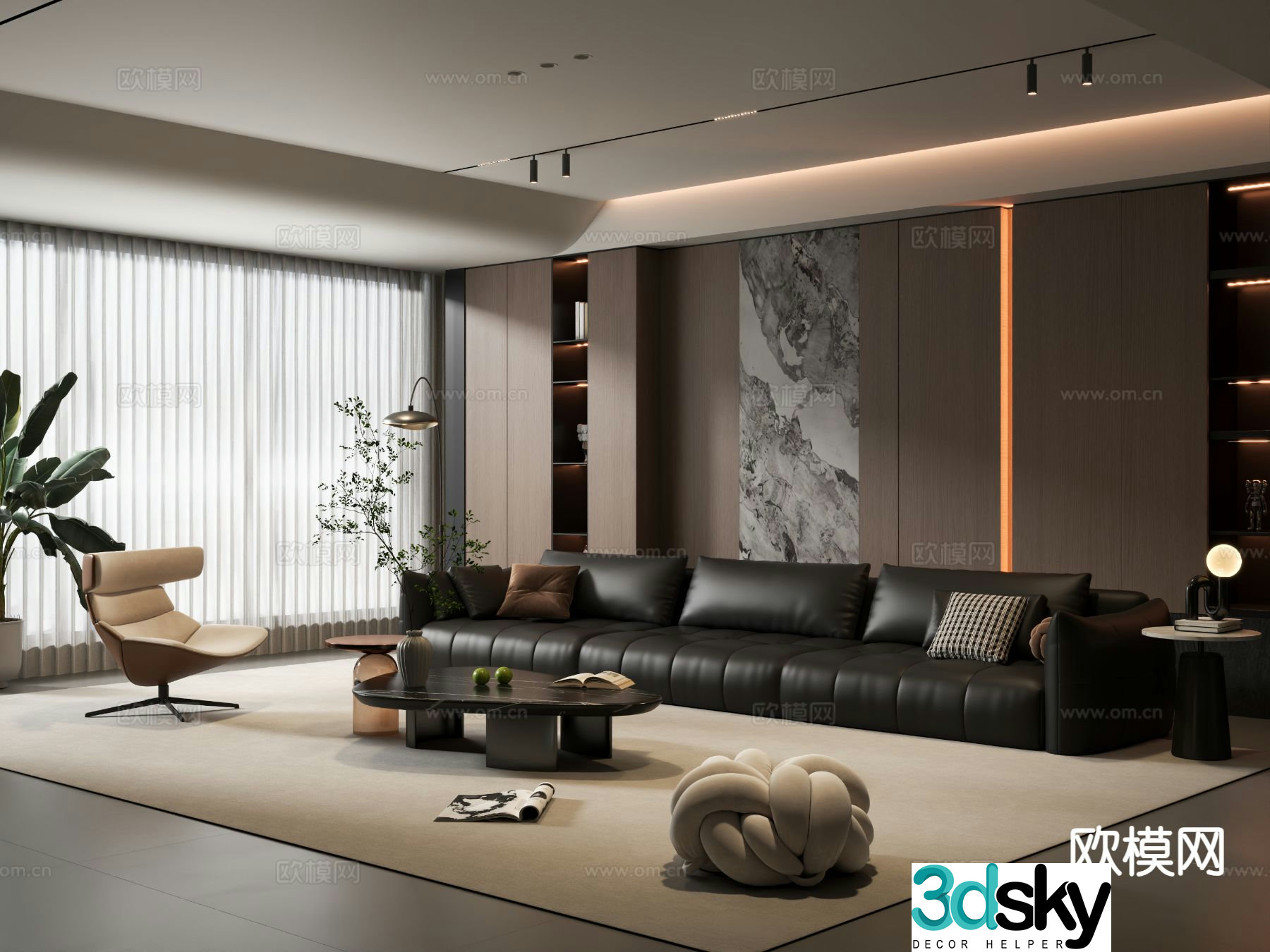 Italian living room 3d model