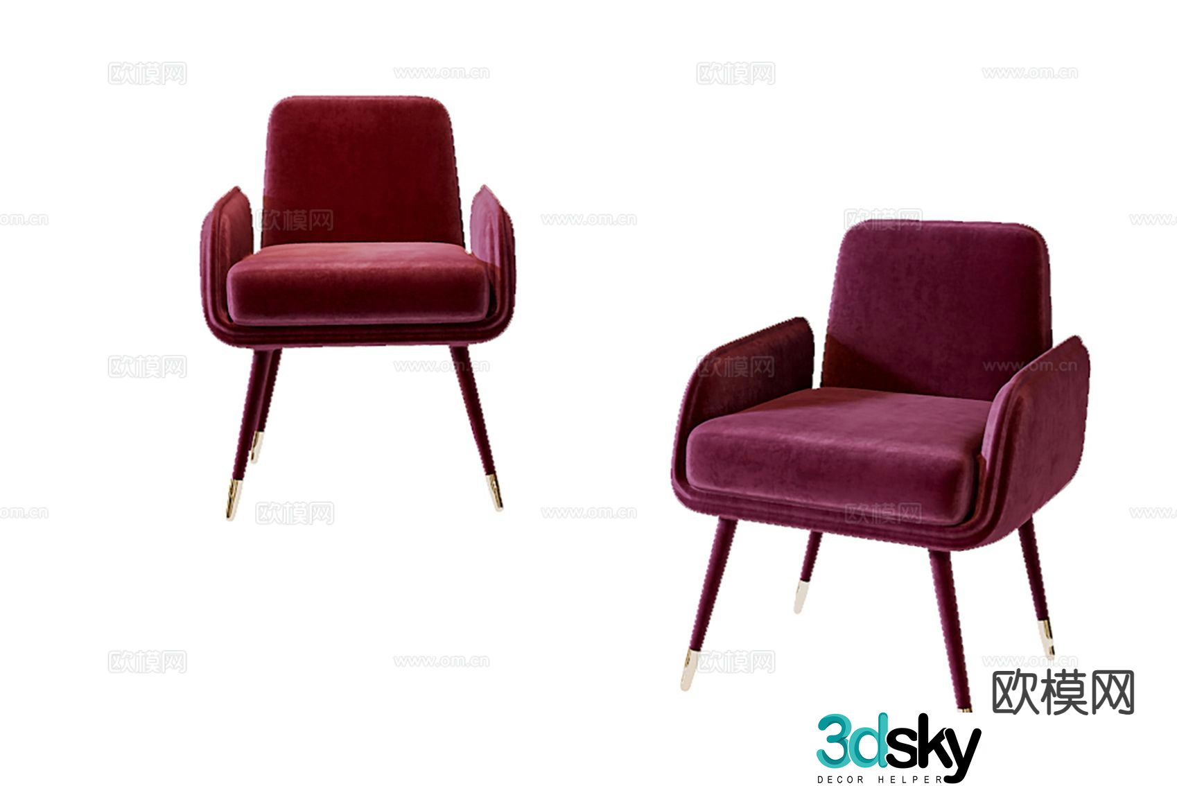 Modern chair leisure chair 3d model