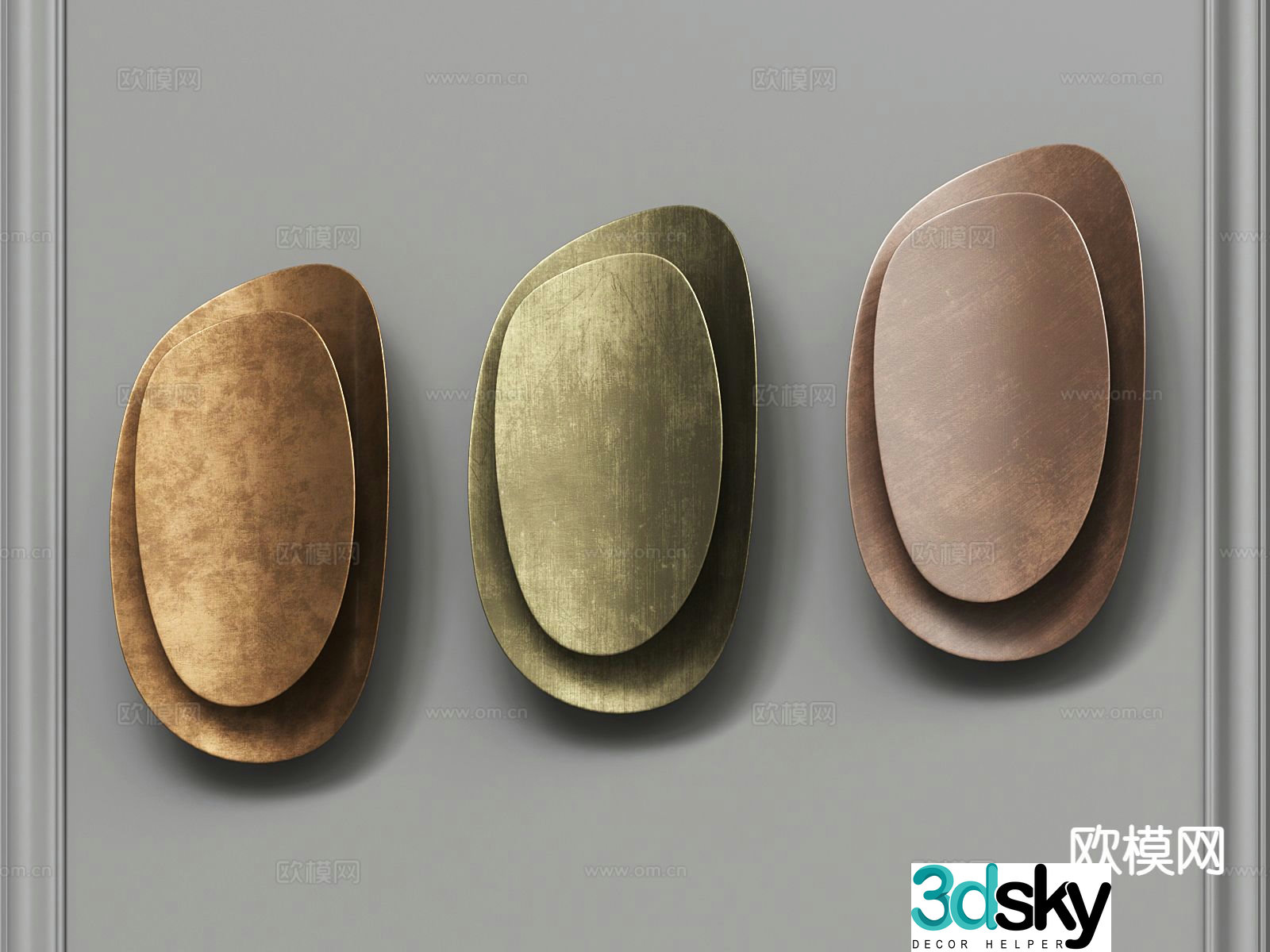 Modern wall light metal wall light 3d model