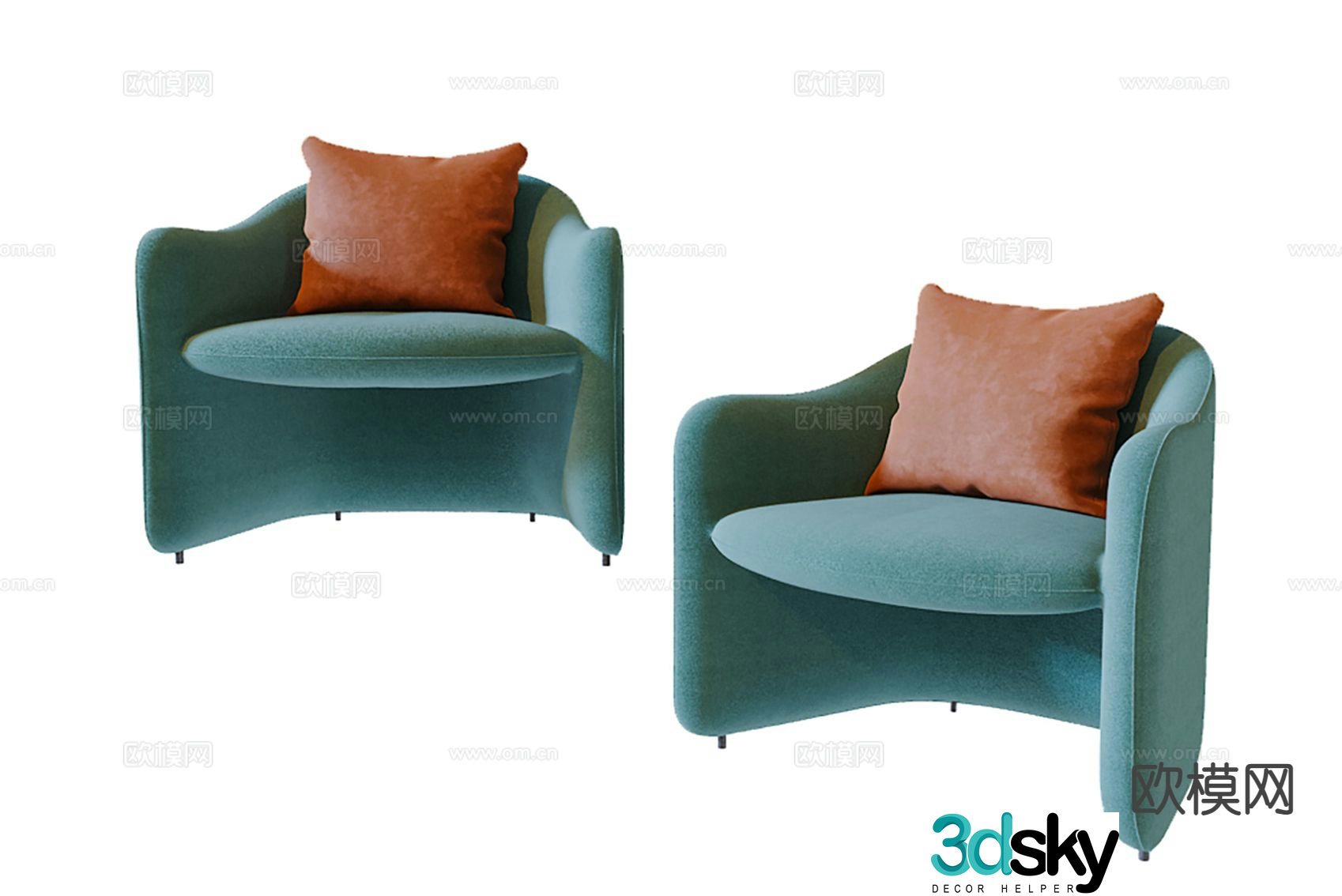 Modern chair leisure chair 3d model