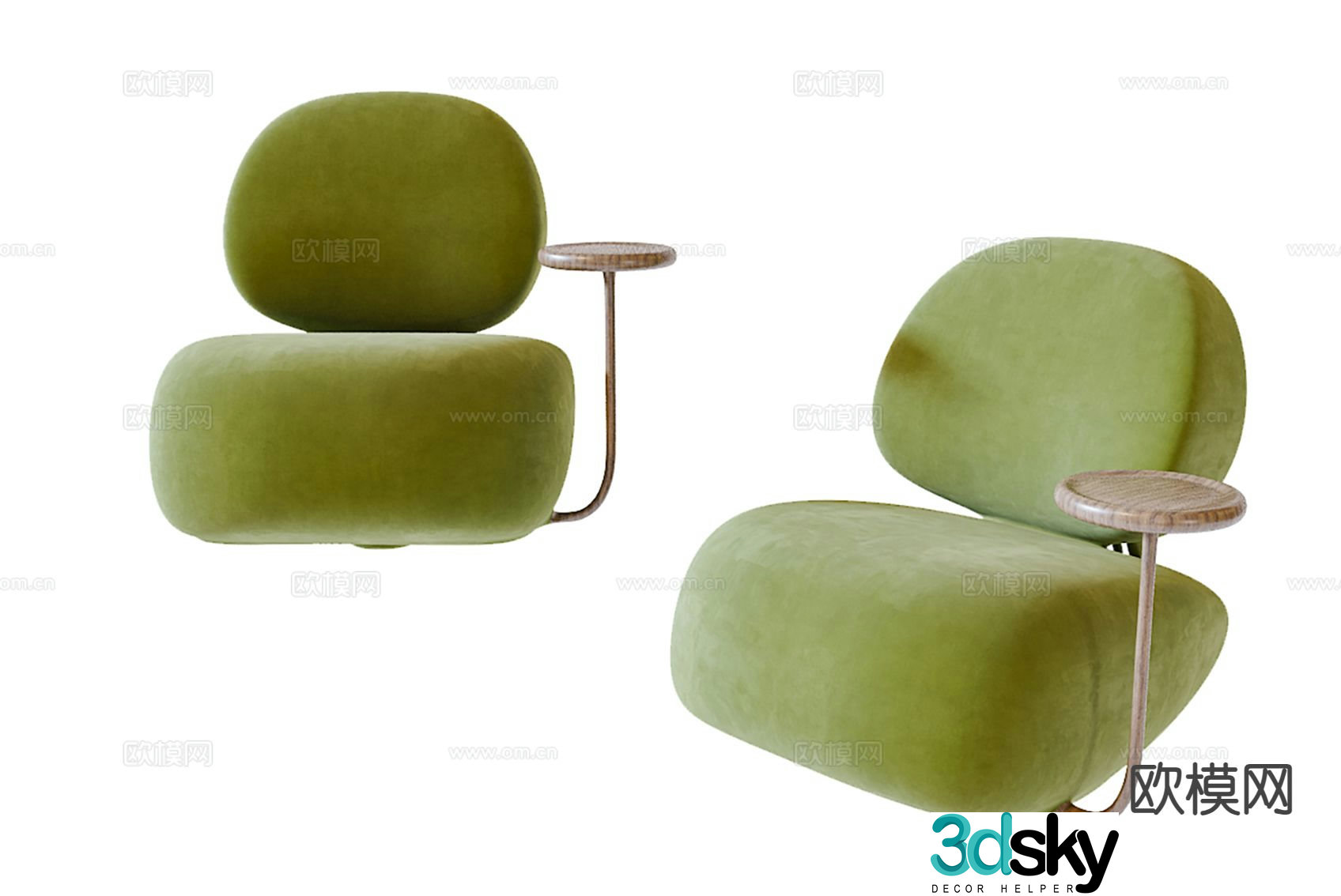 Single sofa leisure sofa 3d model