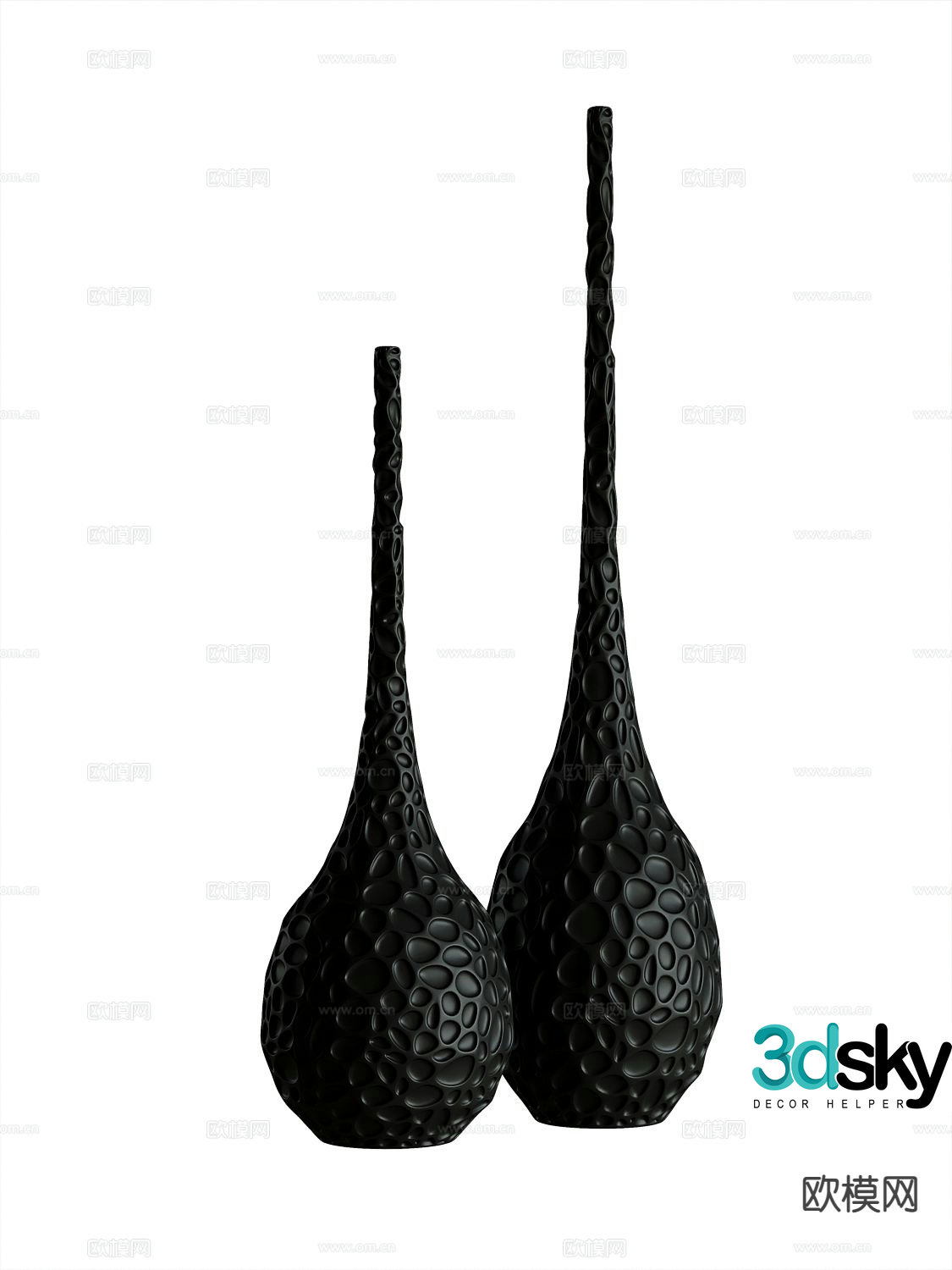 Modern jewelry ornaments 3d model