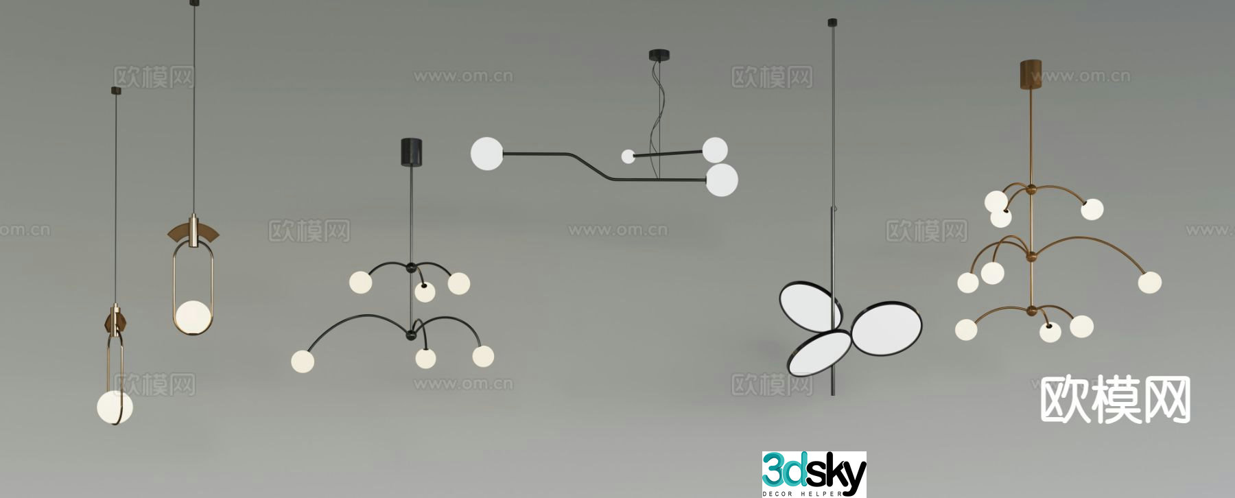 Creative chandelier fashion chandelier 3d model