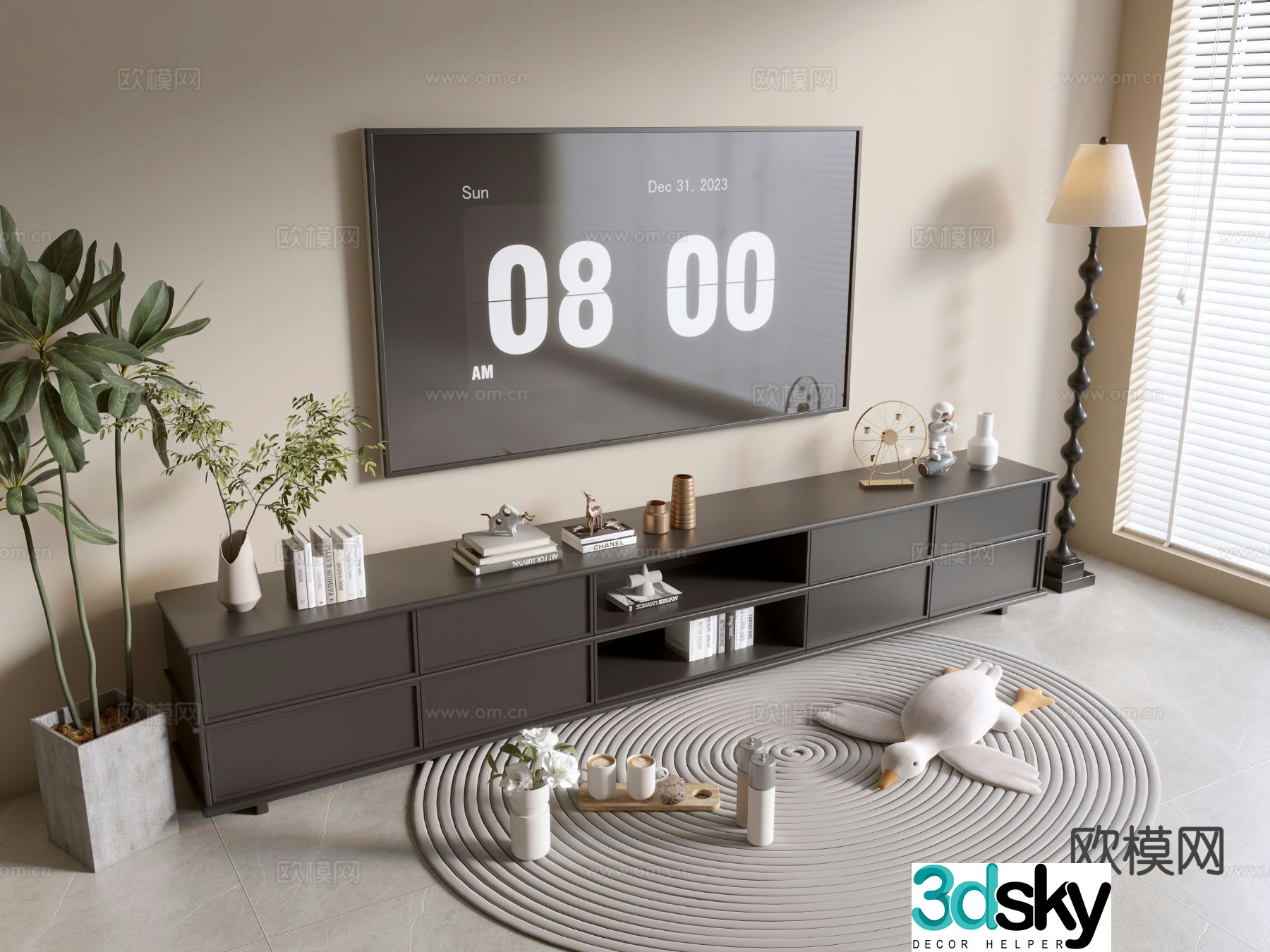 Modern TV cabinet 3d model