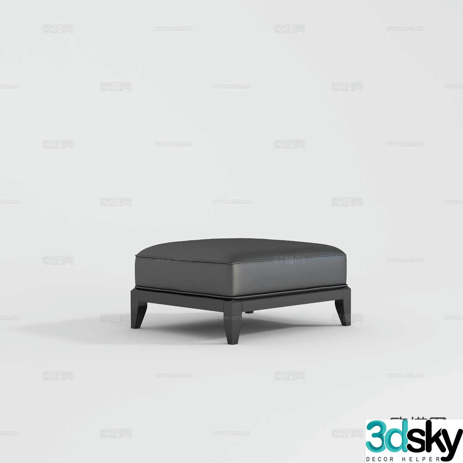 Modern leather pedals 3d model
