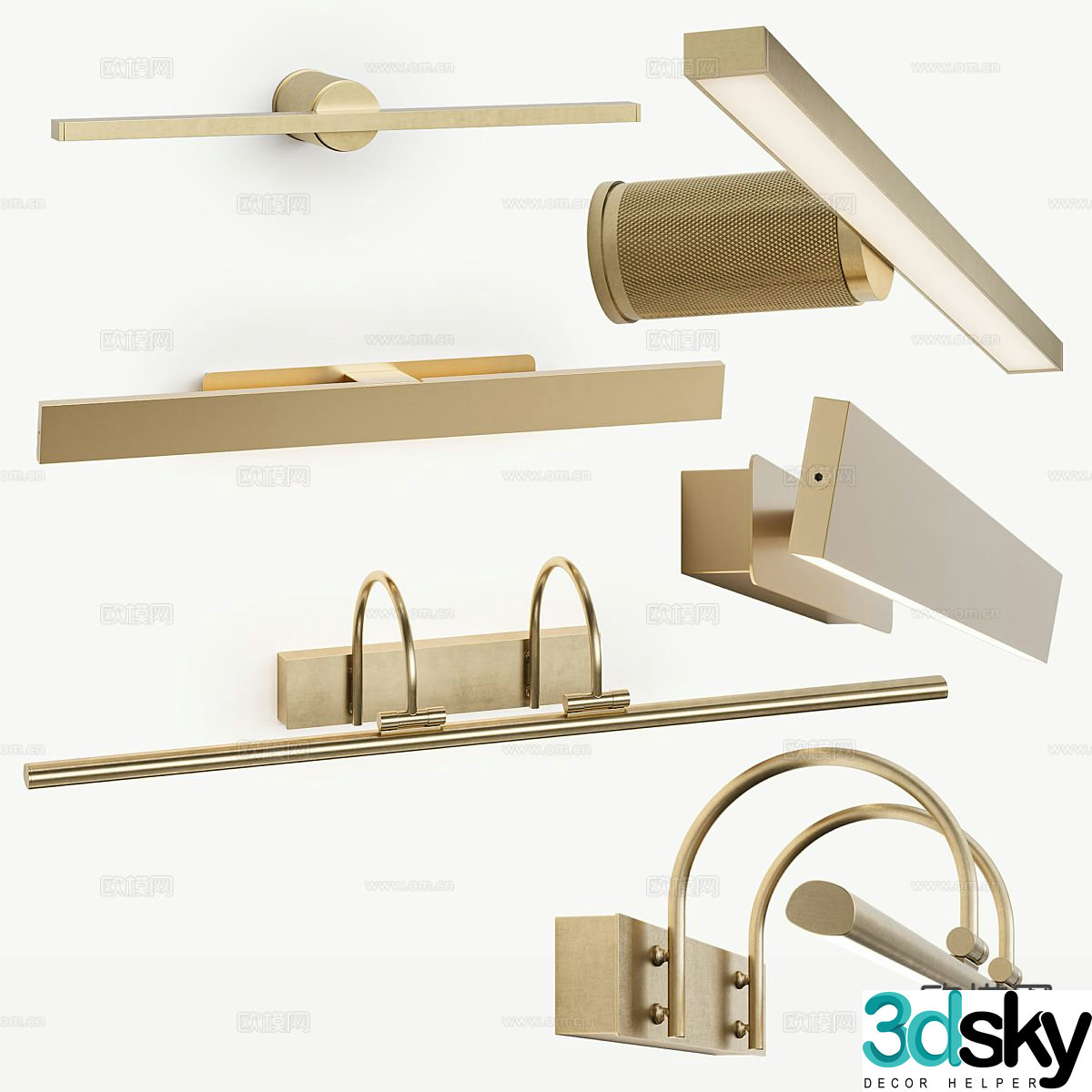Light luxury wall lamp 3D model