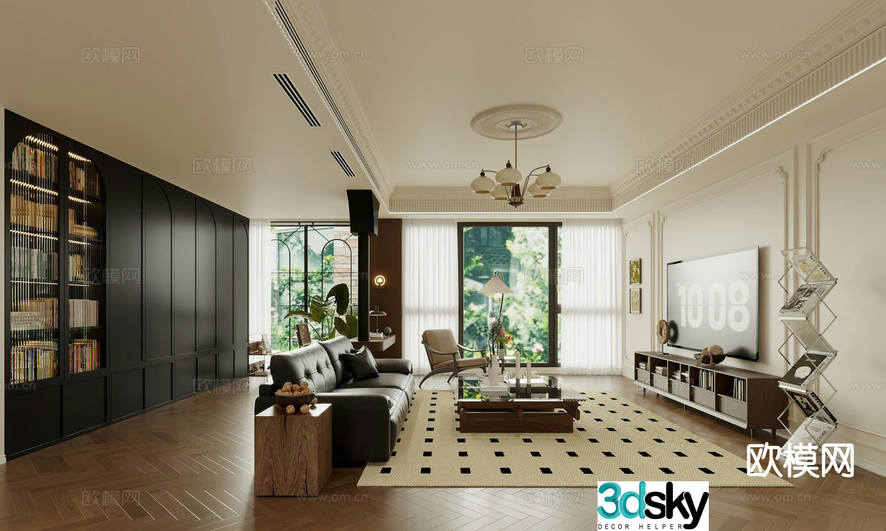 Medieval style living room 3D model
