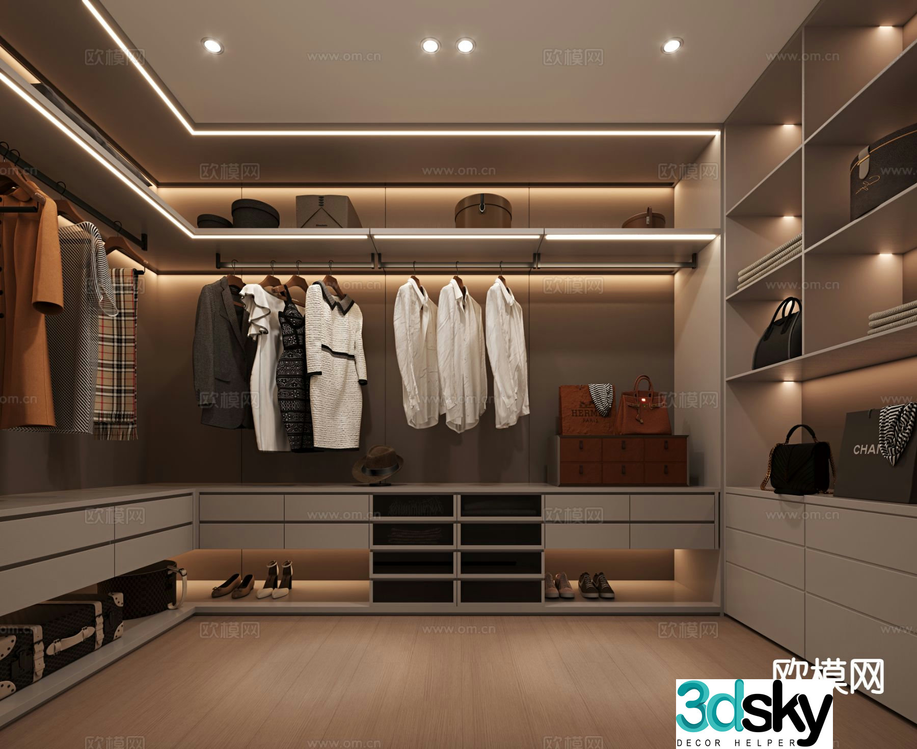 Modern cloakroom 3d model