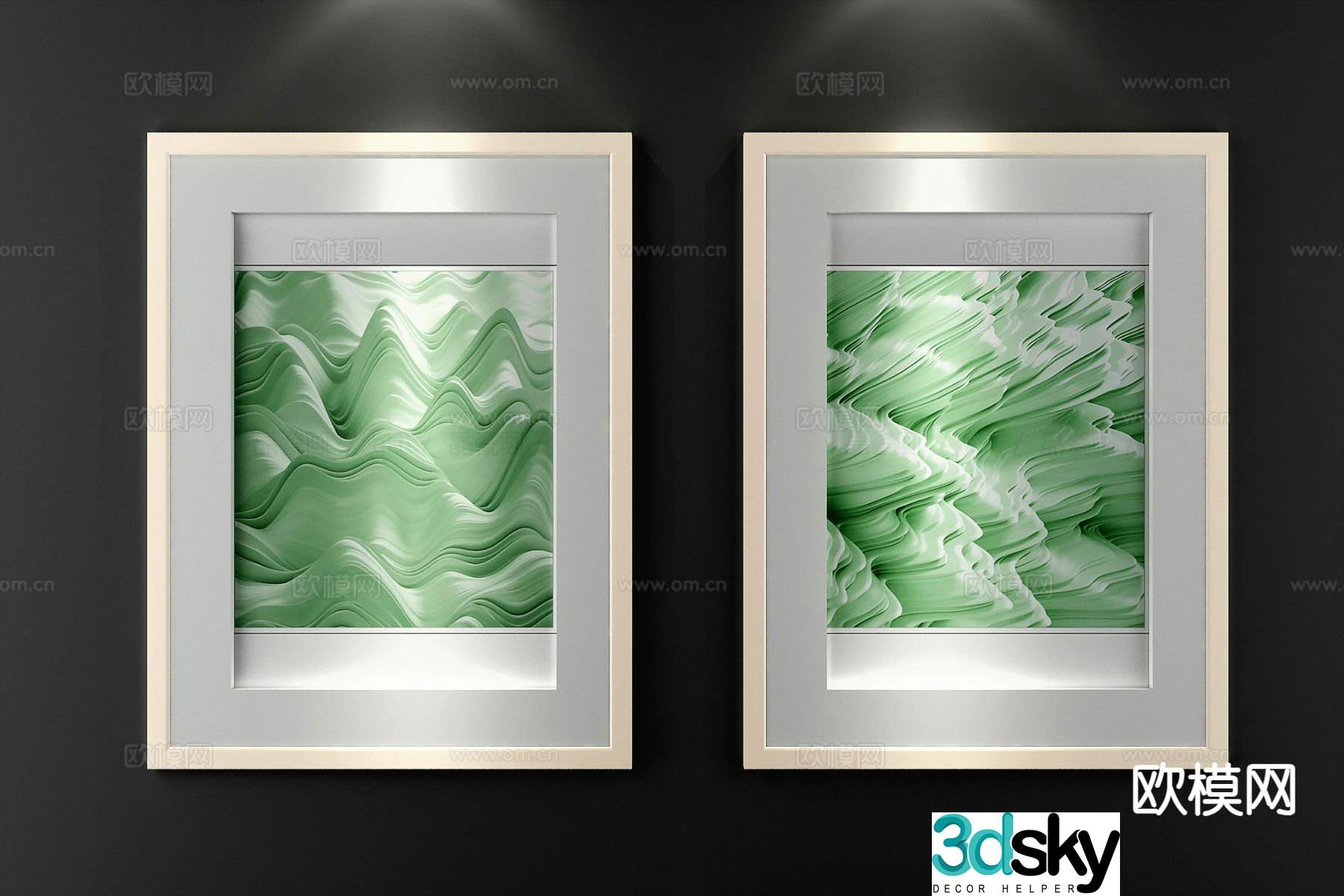 Nordic decorative painting art painting hanging painting 3d model