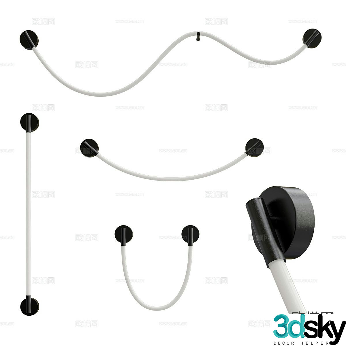 Modern wall light 3d model