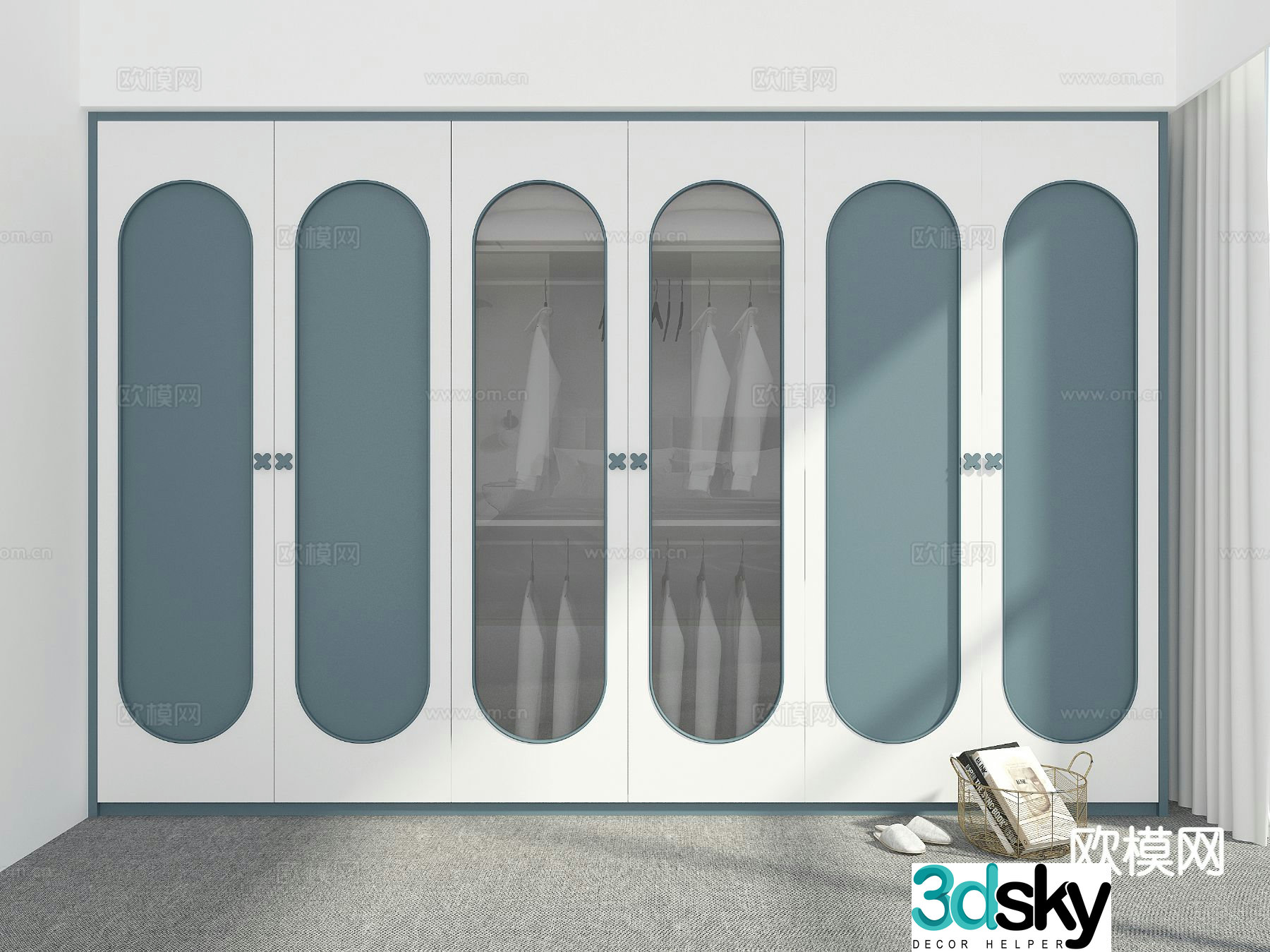 Modern wardrobe 3d model