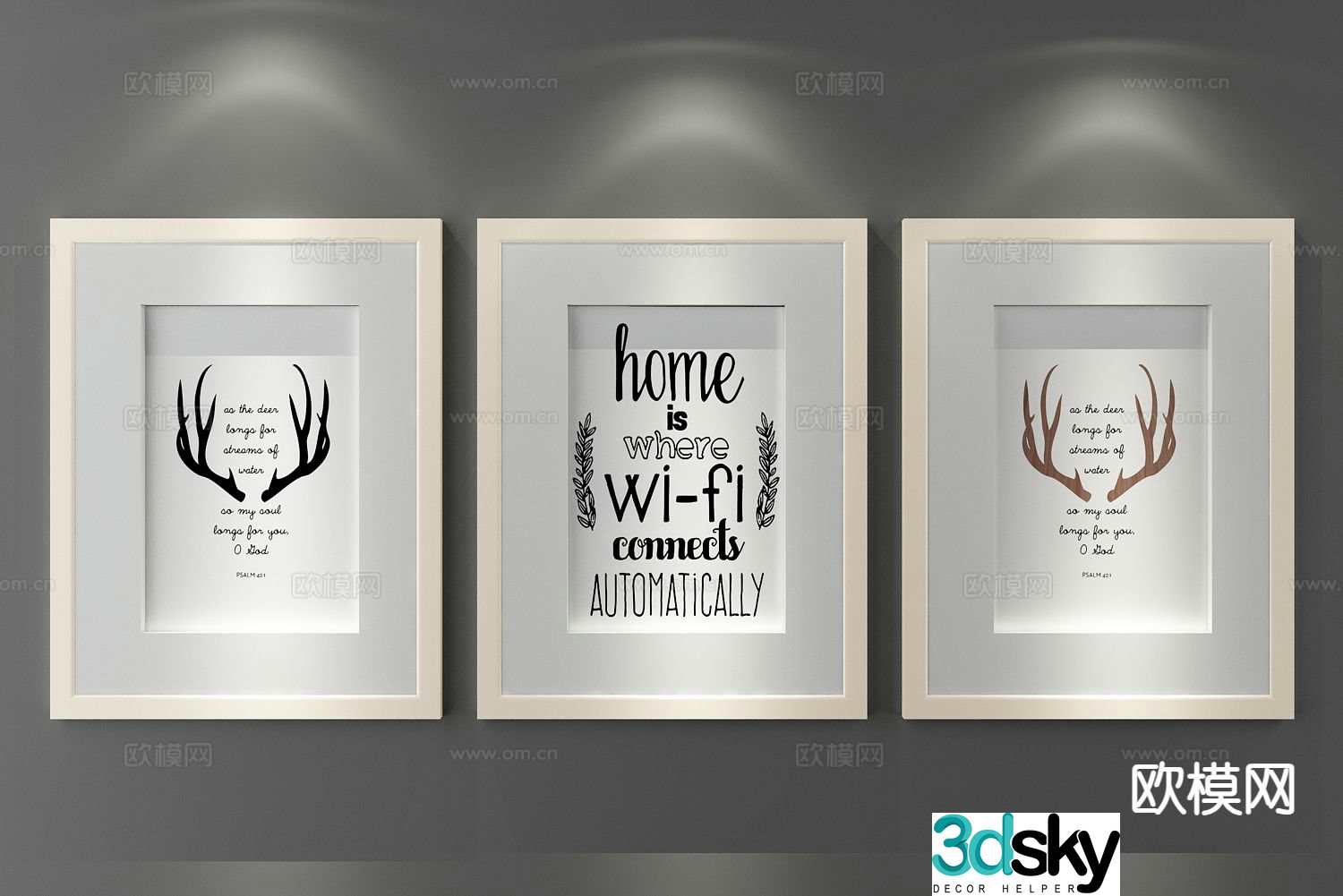 Decorative painting art painting hanging painting 3d model