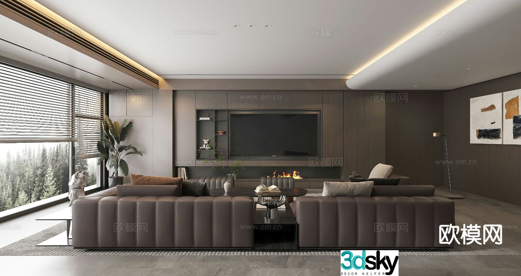 Modern living room 3d model