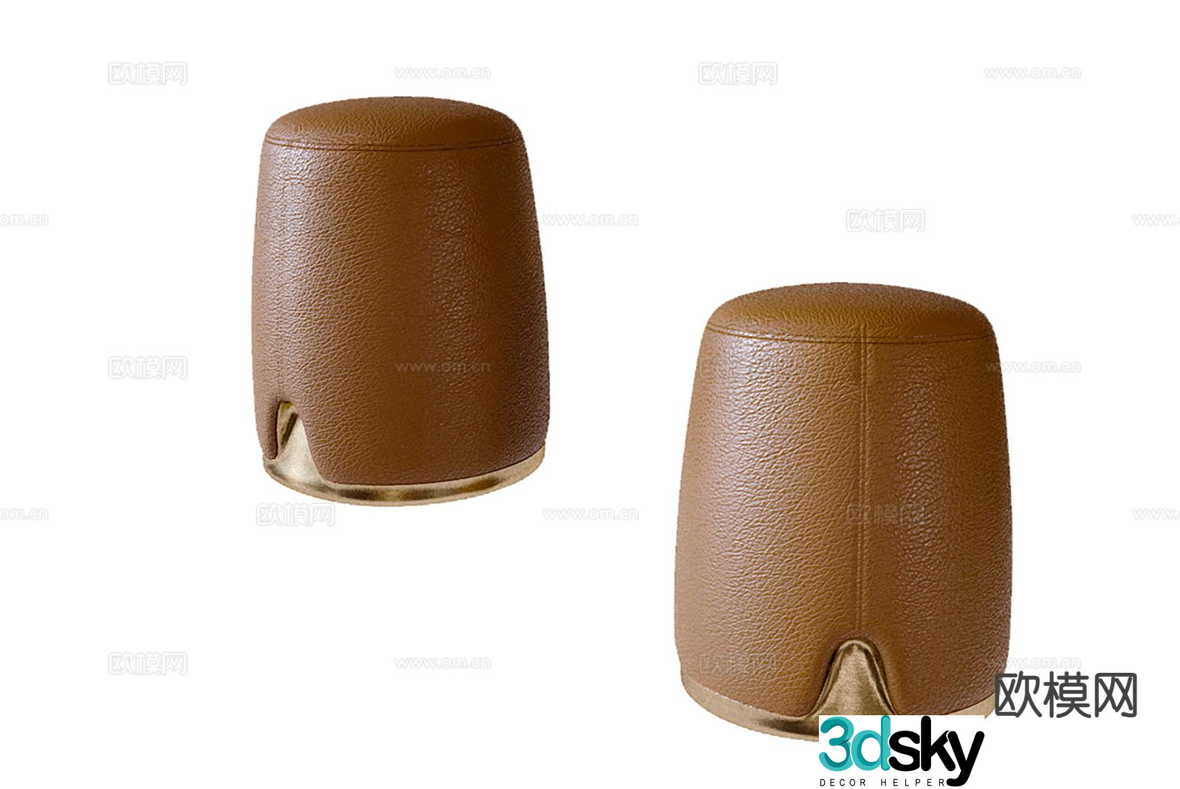 Nordic stool sofa stool low stool 3d model