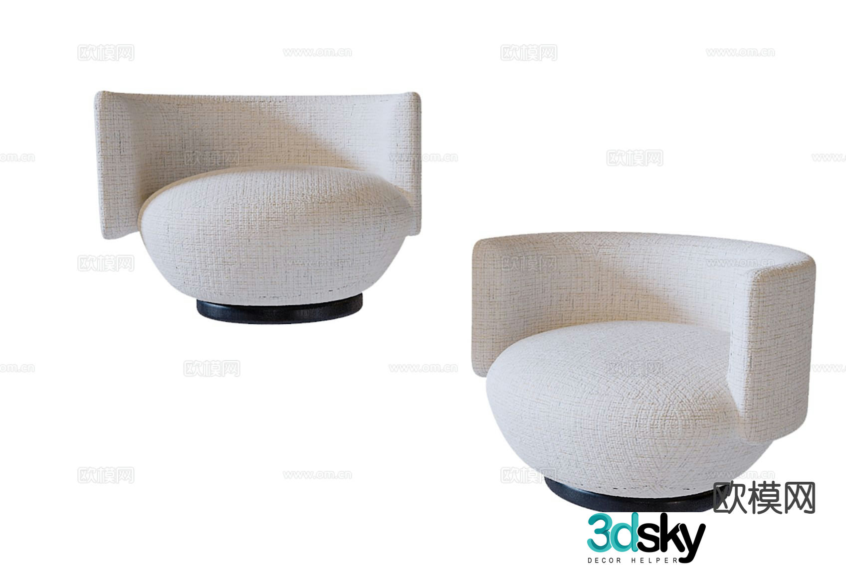 Single sofa leisure sofa 3d model