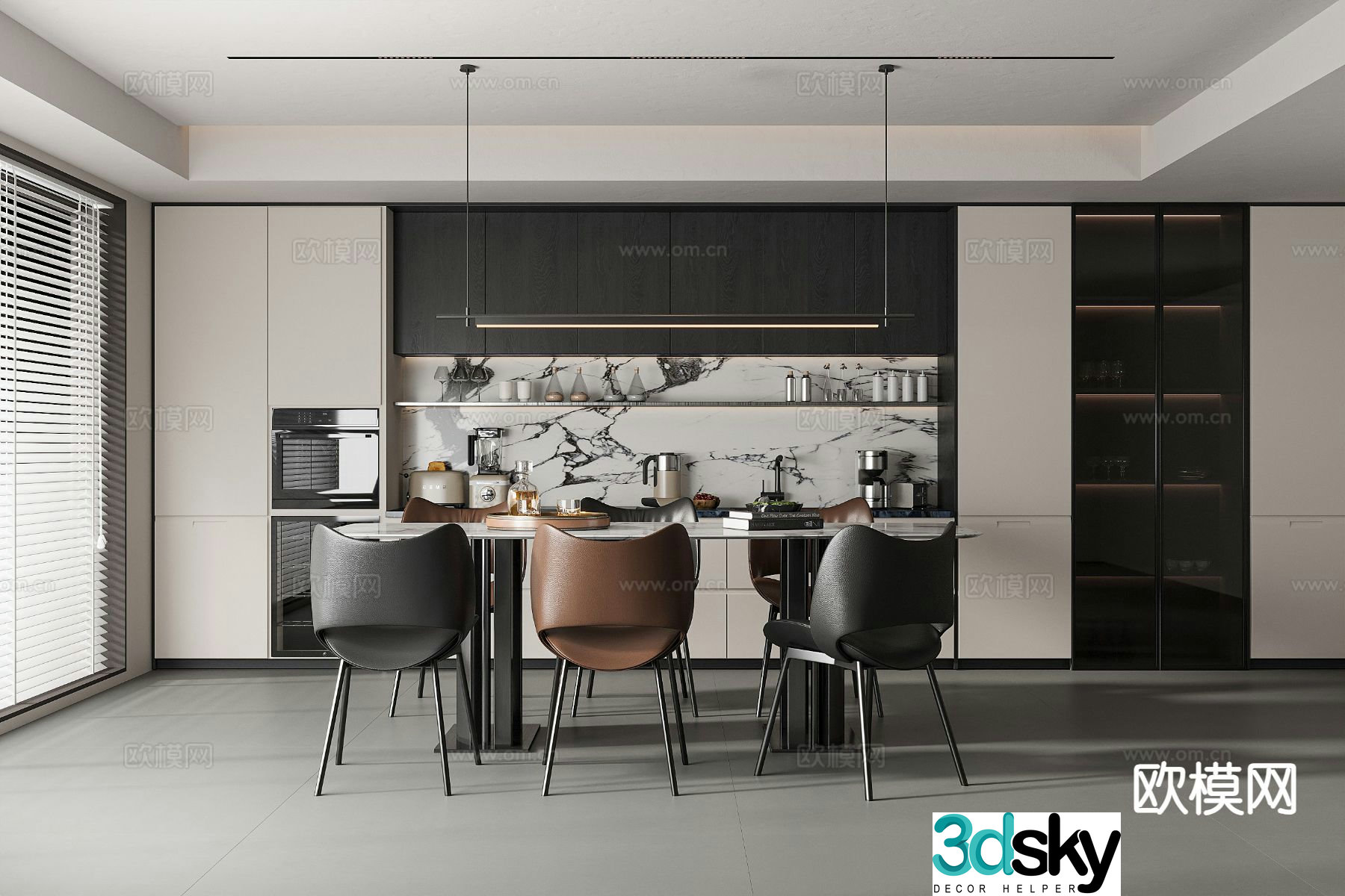 Modern restaurant 3d model