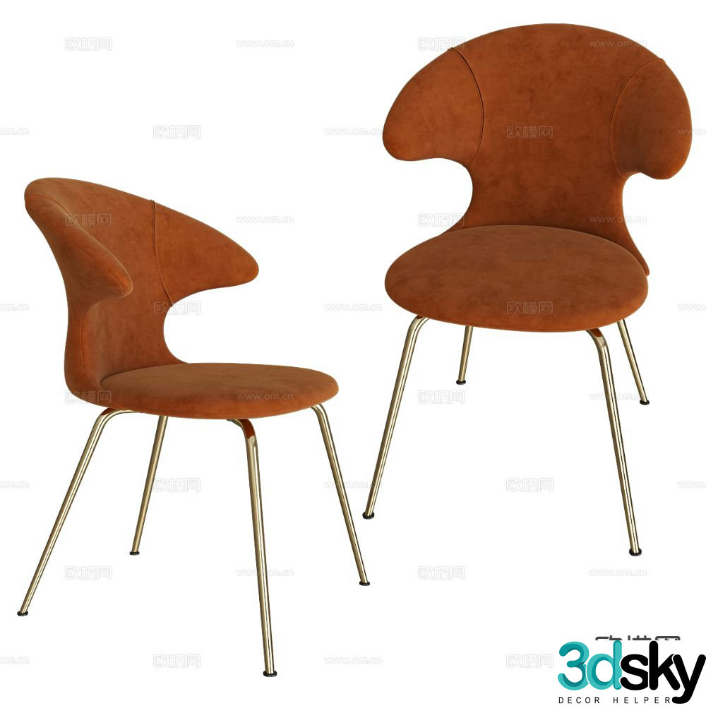 Modern chair dining chair 3d model