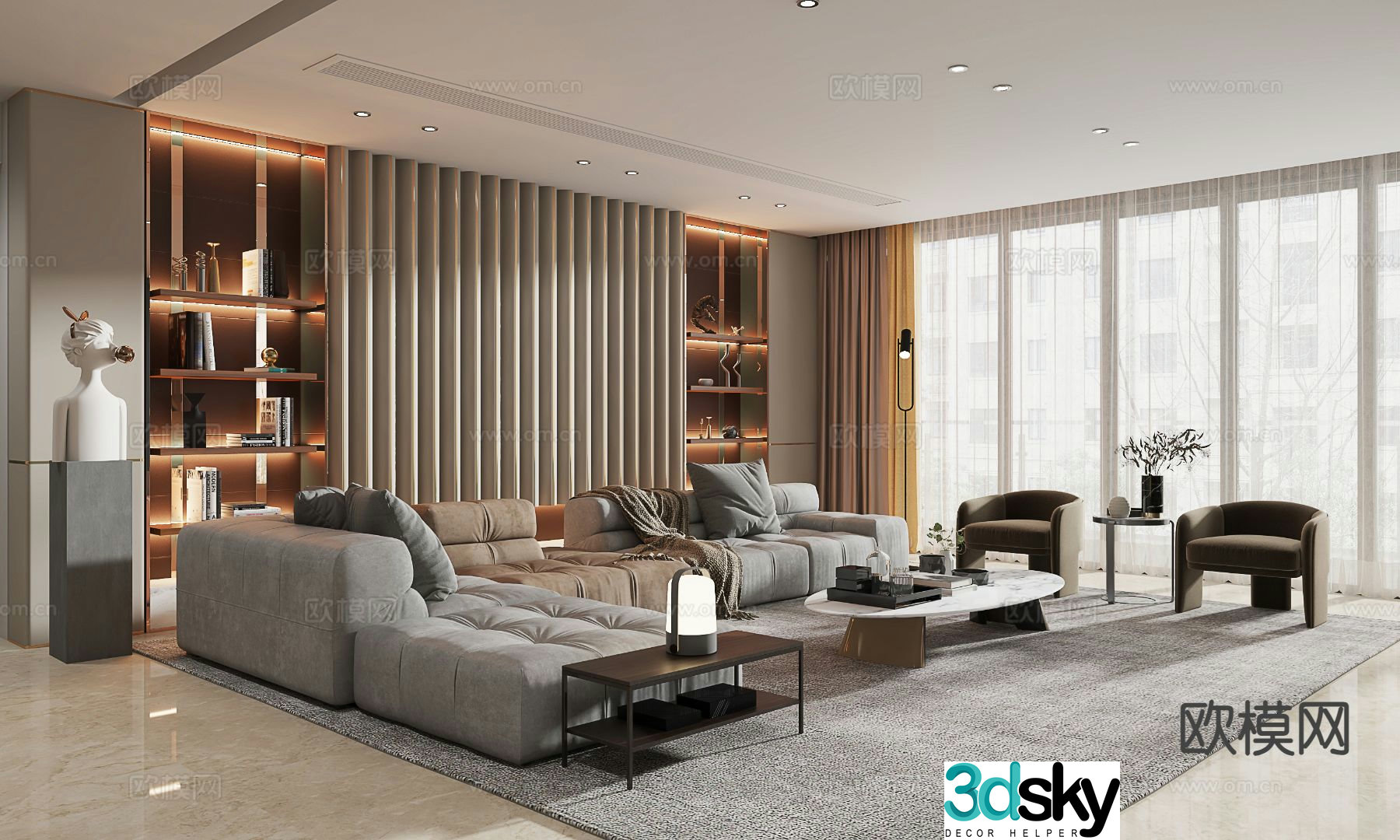 Italian living room 3d model