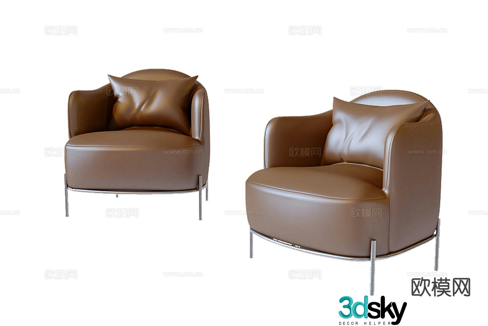 Italian single sofa 3d model