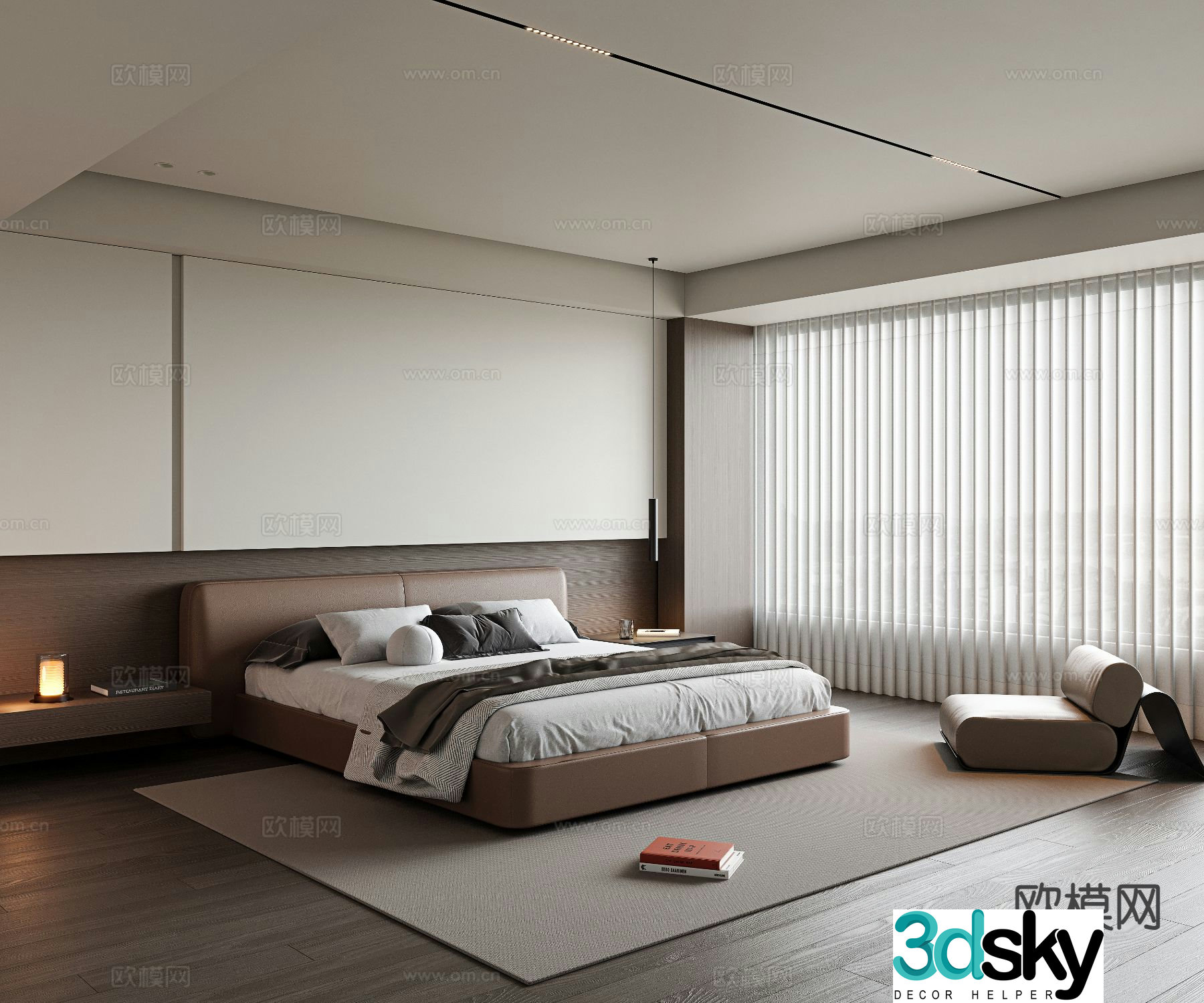 Italian style bedroom master bedroom 3d model