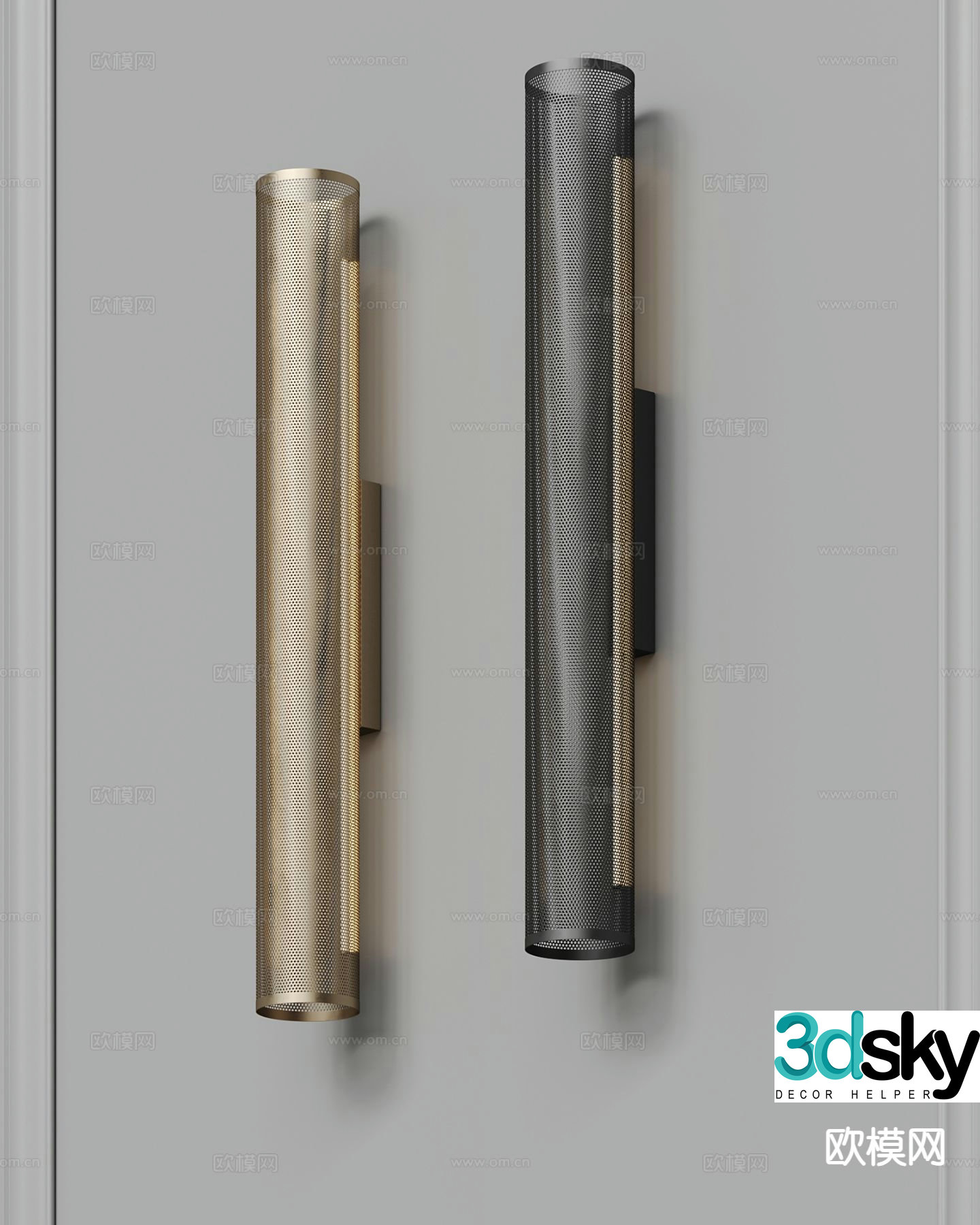 Modern wall light metal wall light 3d model