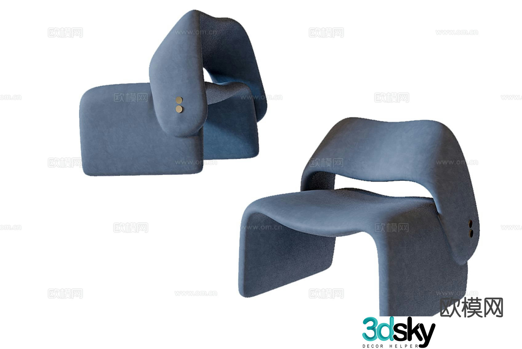 Single sofa leisure sofa 3d model