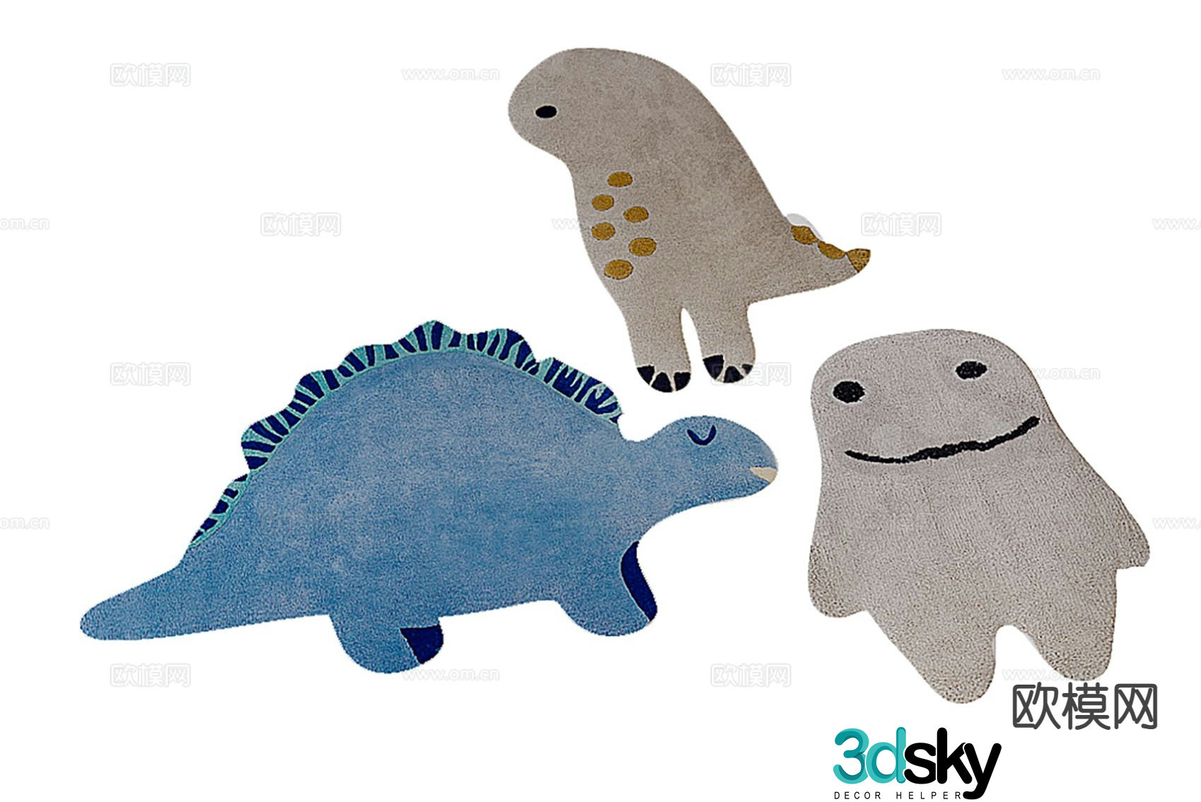 Children’s carpet cartoon carpet special shaped carpet 3d model