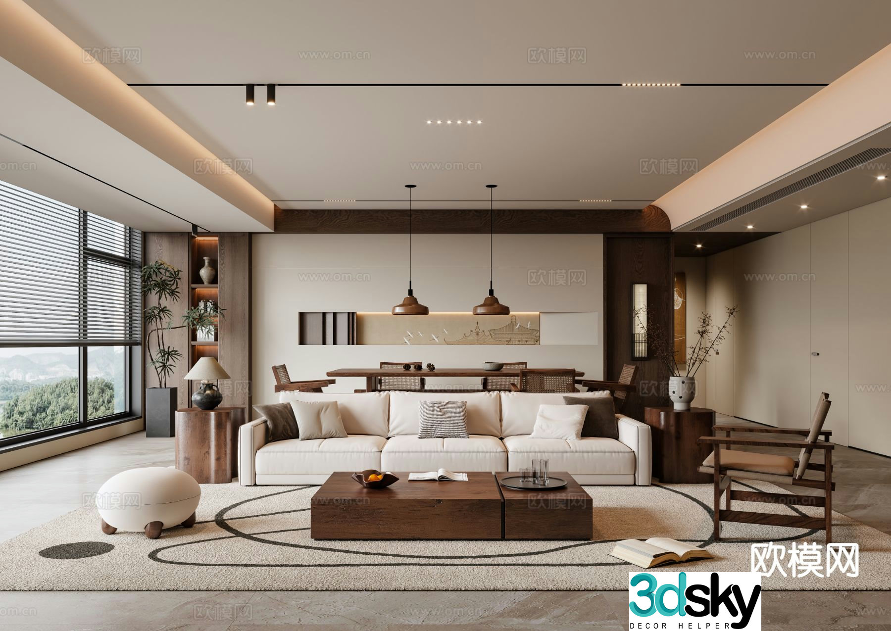 Medieval style living room 3D model
