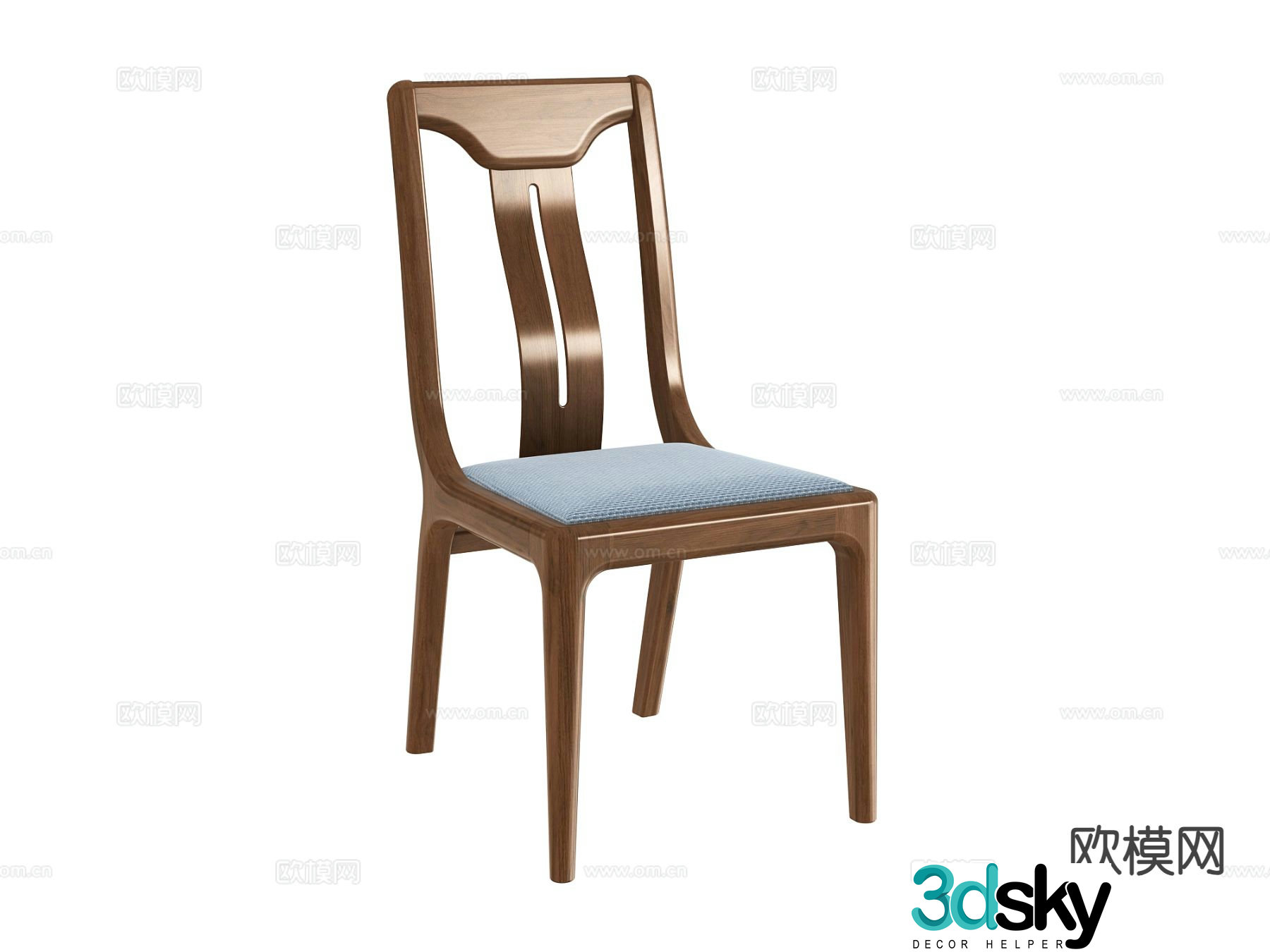 New Chinese style chair dining chair 3d model