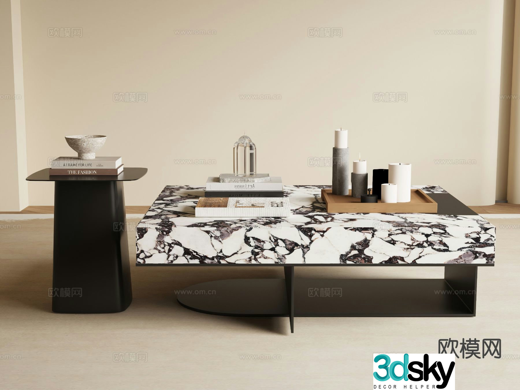 Medieval style coffee table 3D model