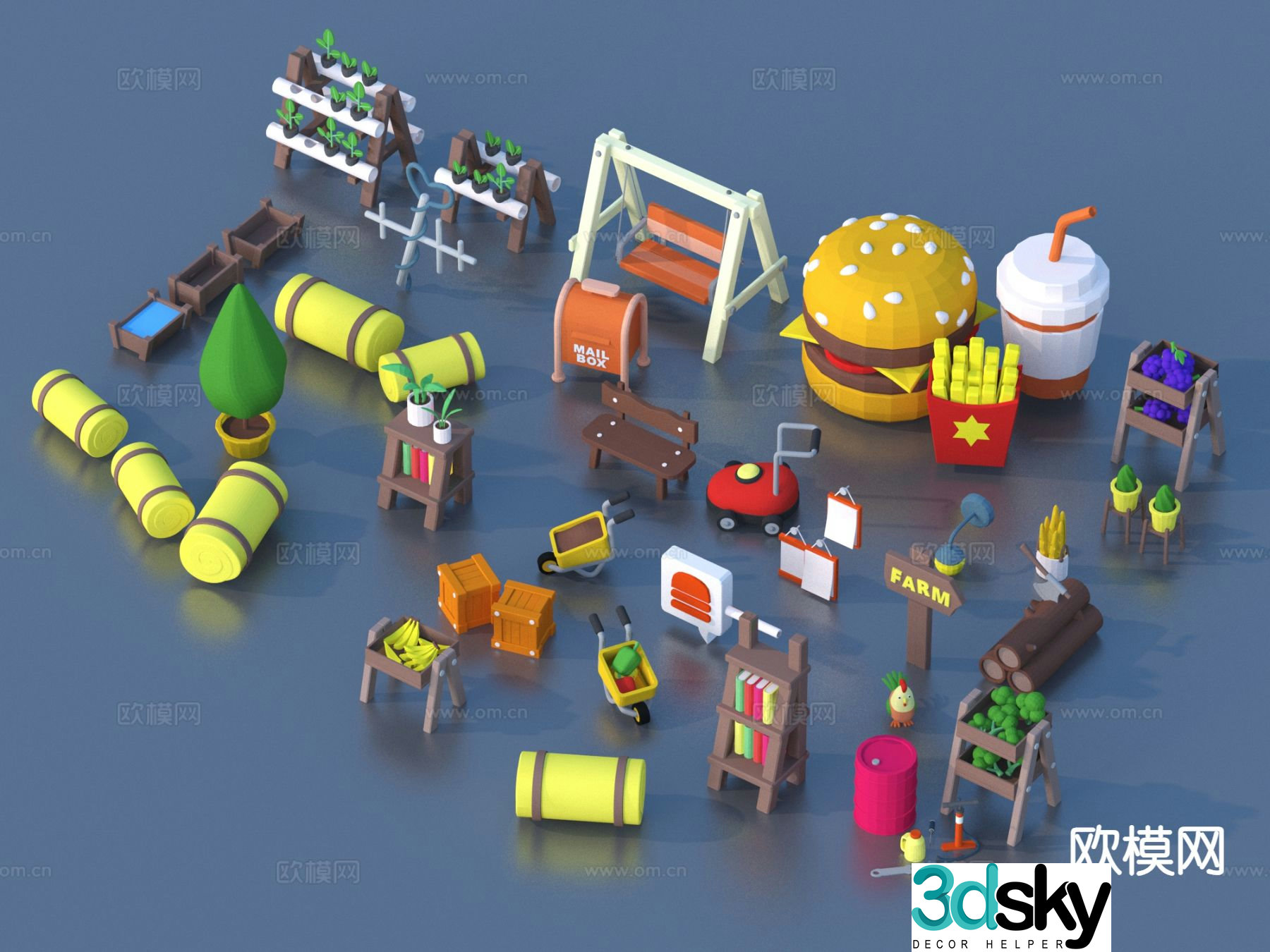 Cartoon Toys McDonald’s Toys Children’s Sketch 3D Model