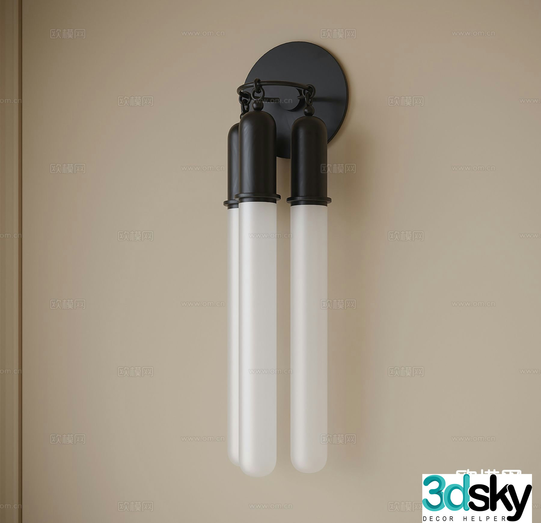 French wall lamp bedside wall lamp 3d model