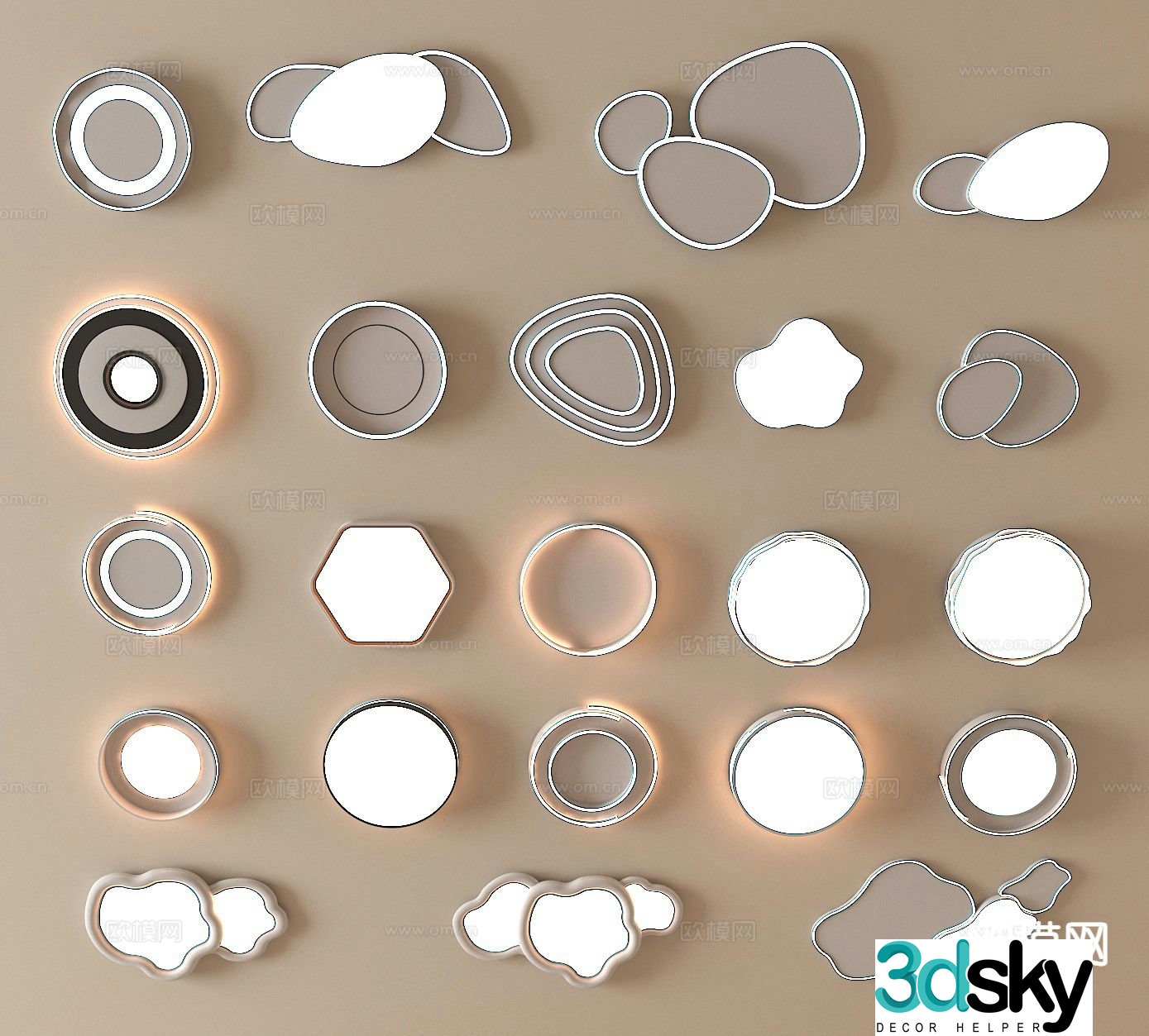 Modern ceiling lamp bedroom lamp living room lamp 3d model